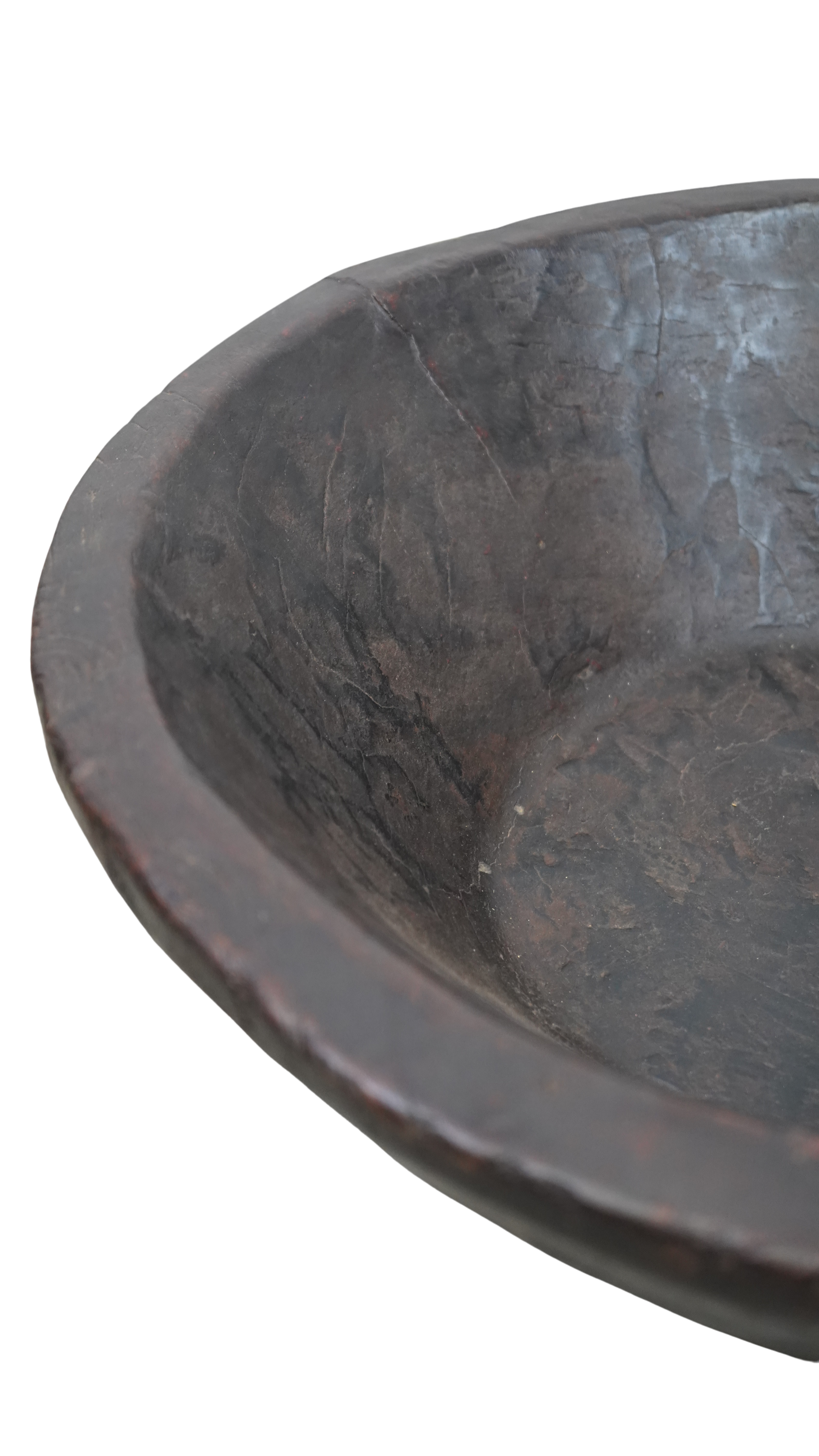 UMBRA – Monumentale Holzschale mit tiefdunkler Patina und archaischem Charakter