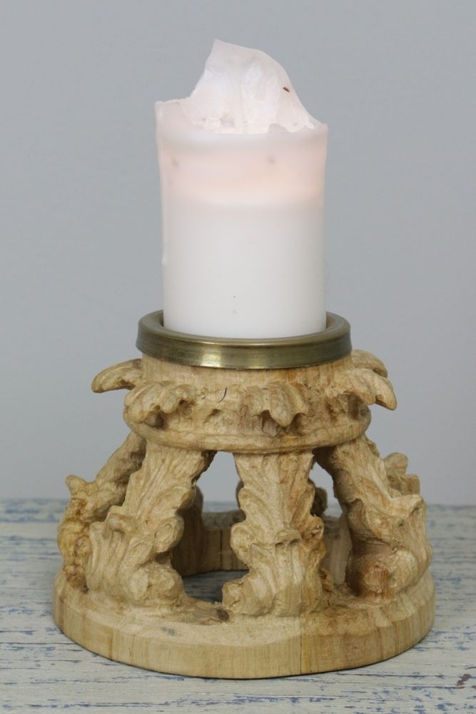 Kerzenständer aus Holz, Handarbeit