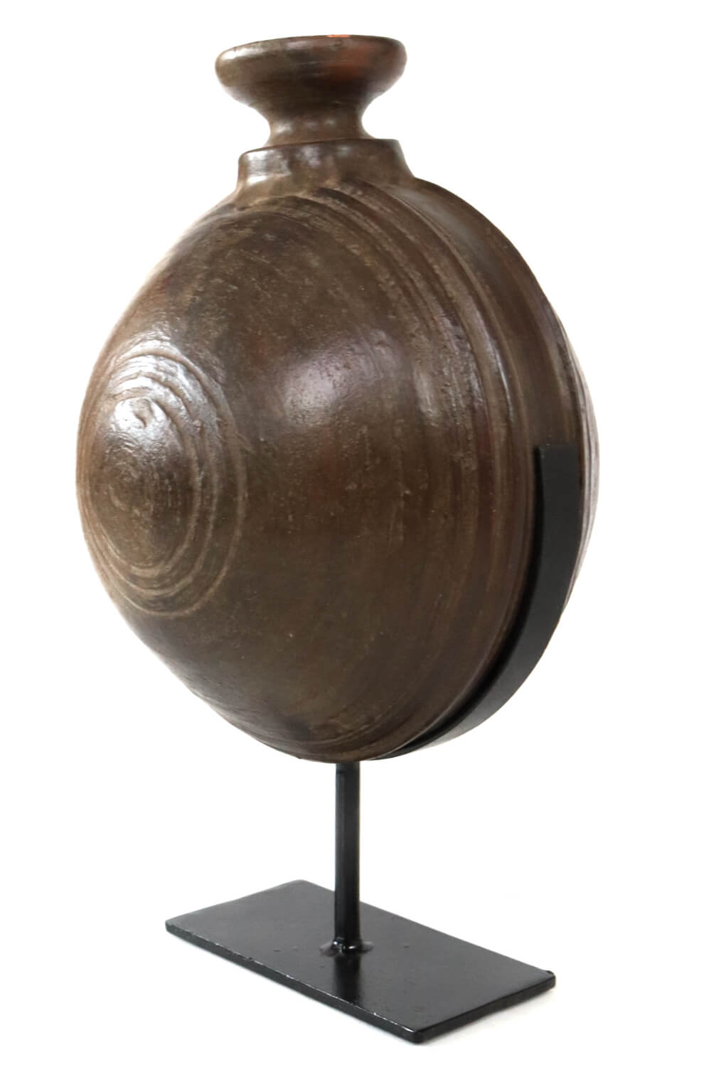 Keramikgefäß auf Metallständer, 35x22x19