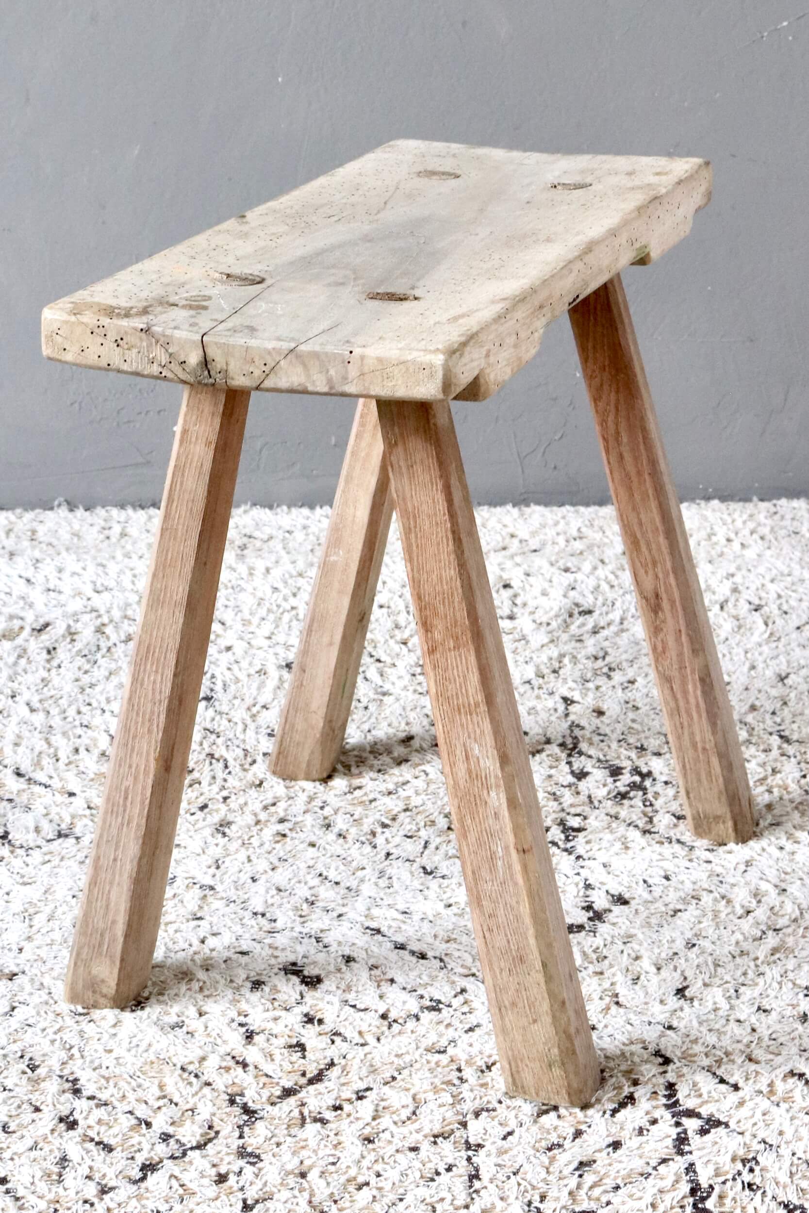 Old stool natural wood