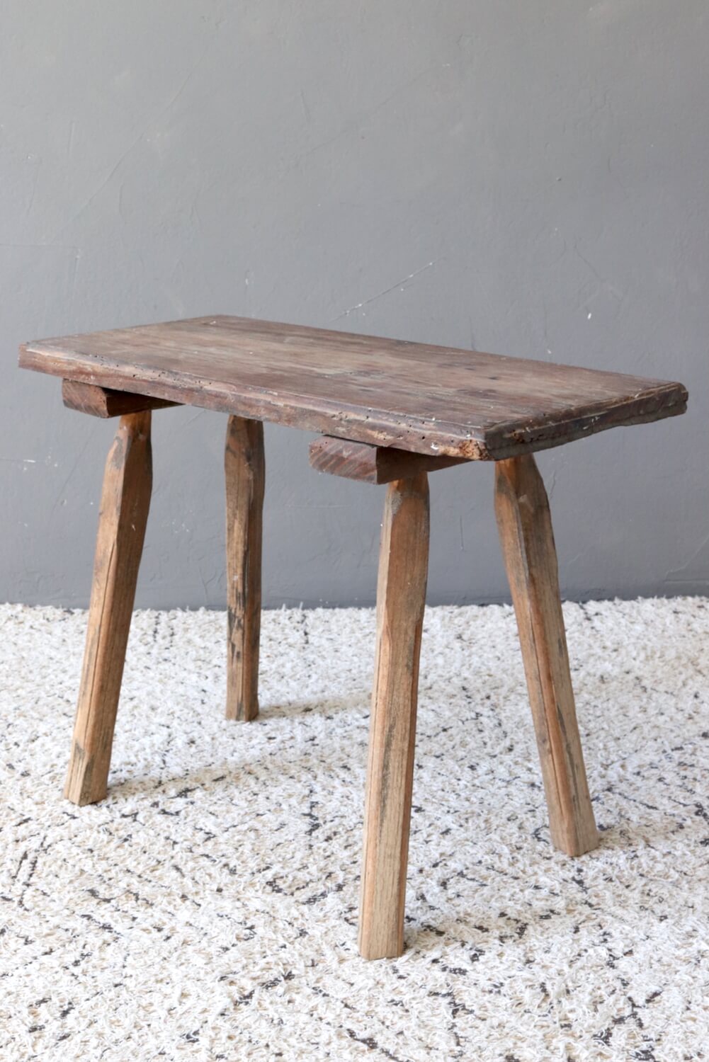 Old stool natural wood