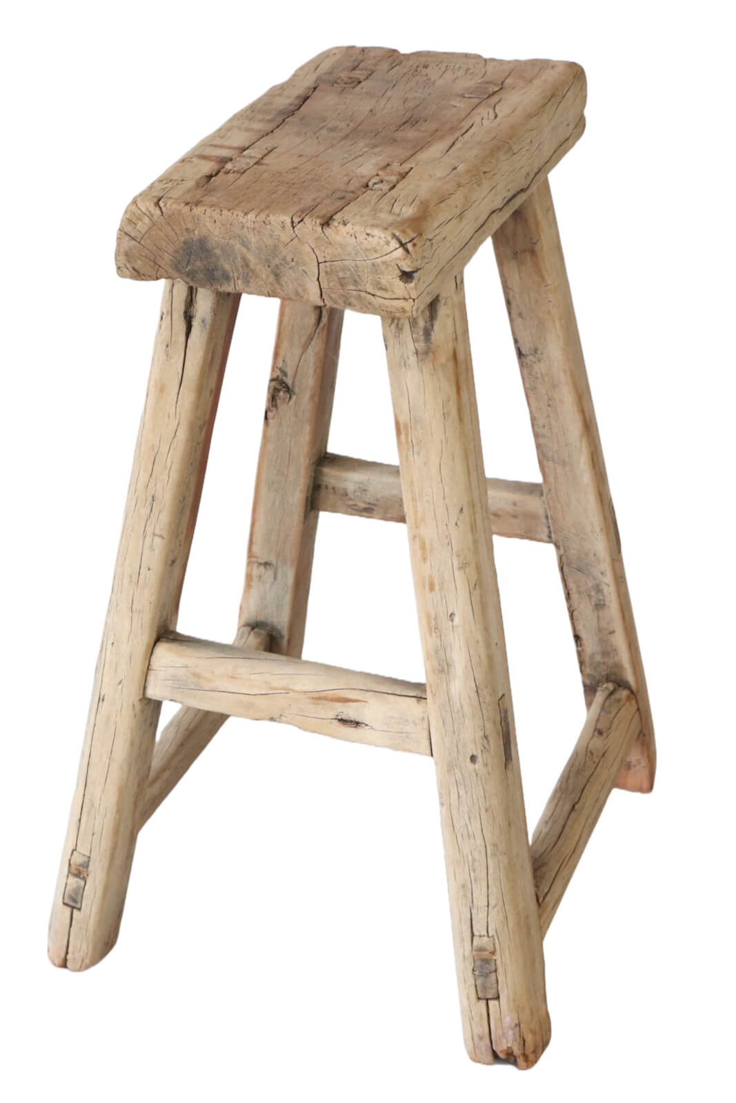 Rectangular wooden workers stool