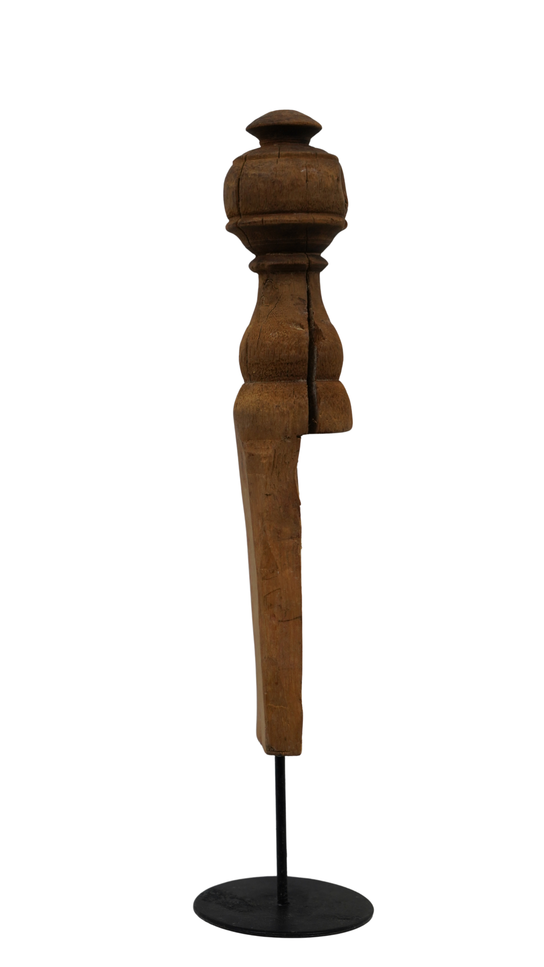 Holzfragment auf Standfuß - antik