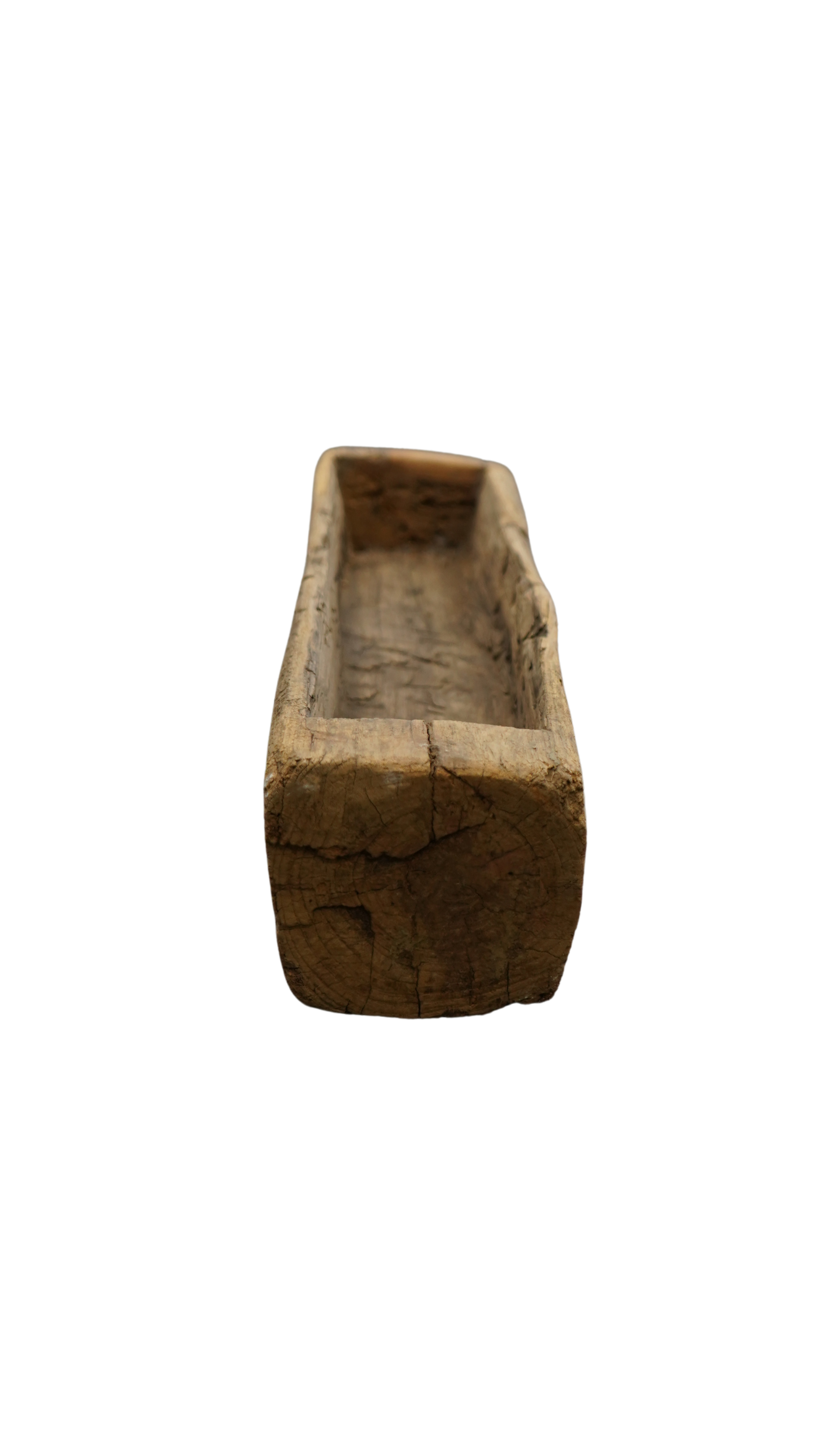 kantiger Holztrog Massivholz