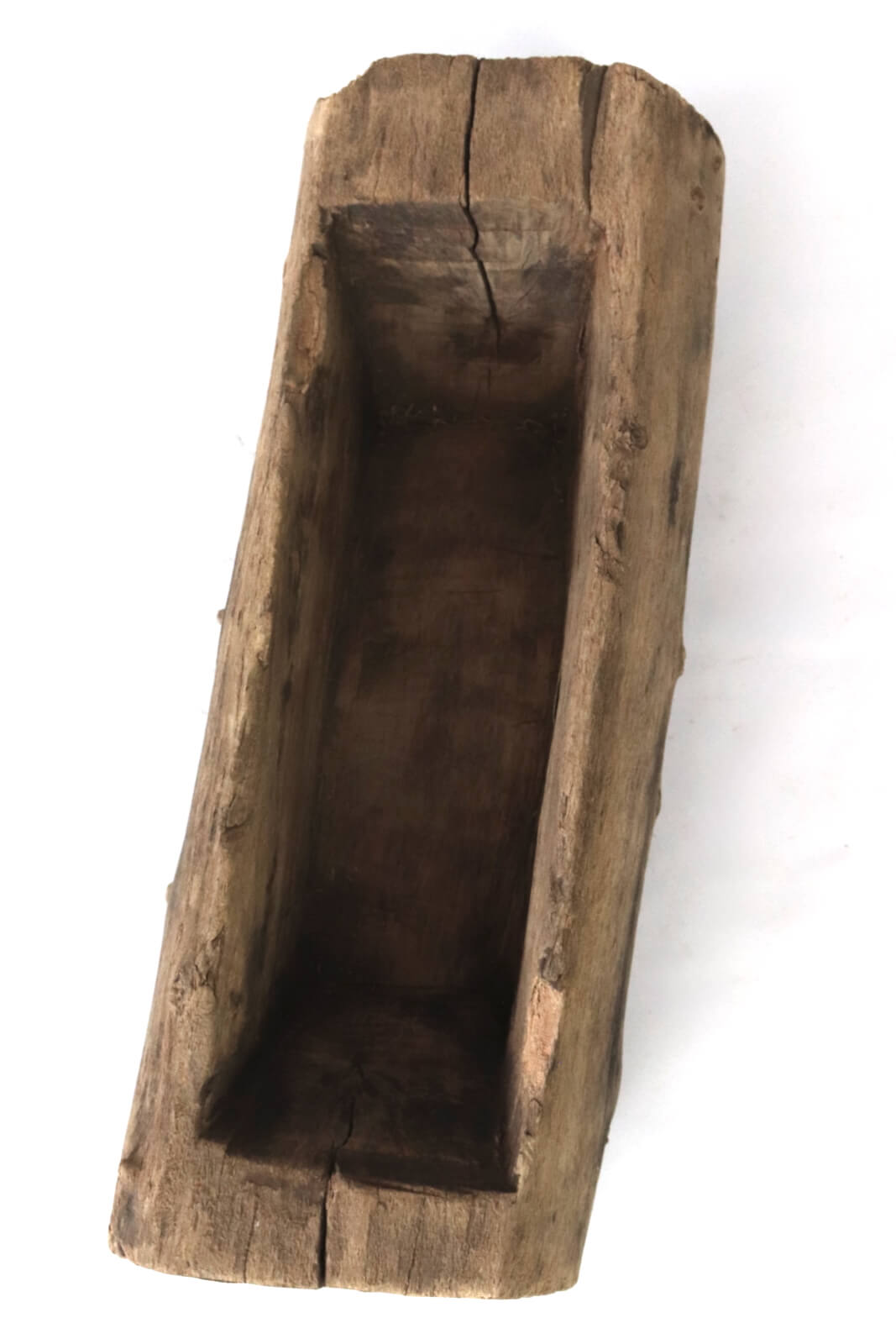 Holztrog rustikal antik, 13x42x16