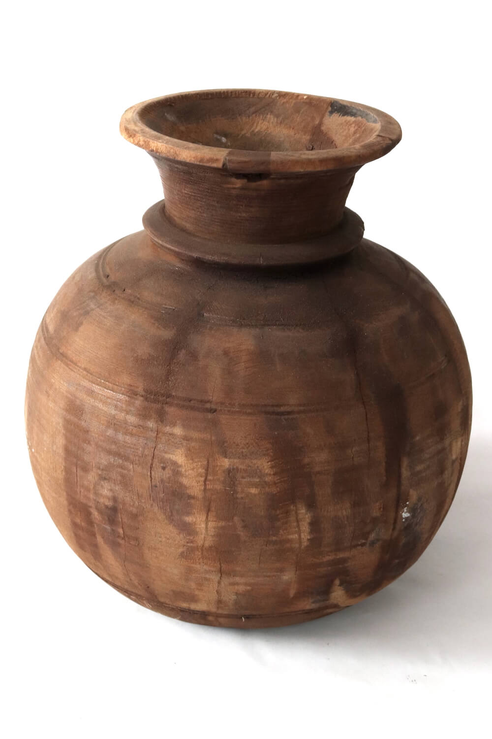 Wooden neck pot Nepal, 26x26