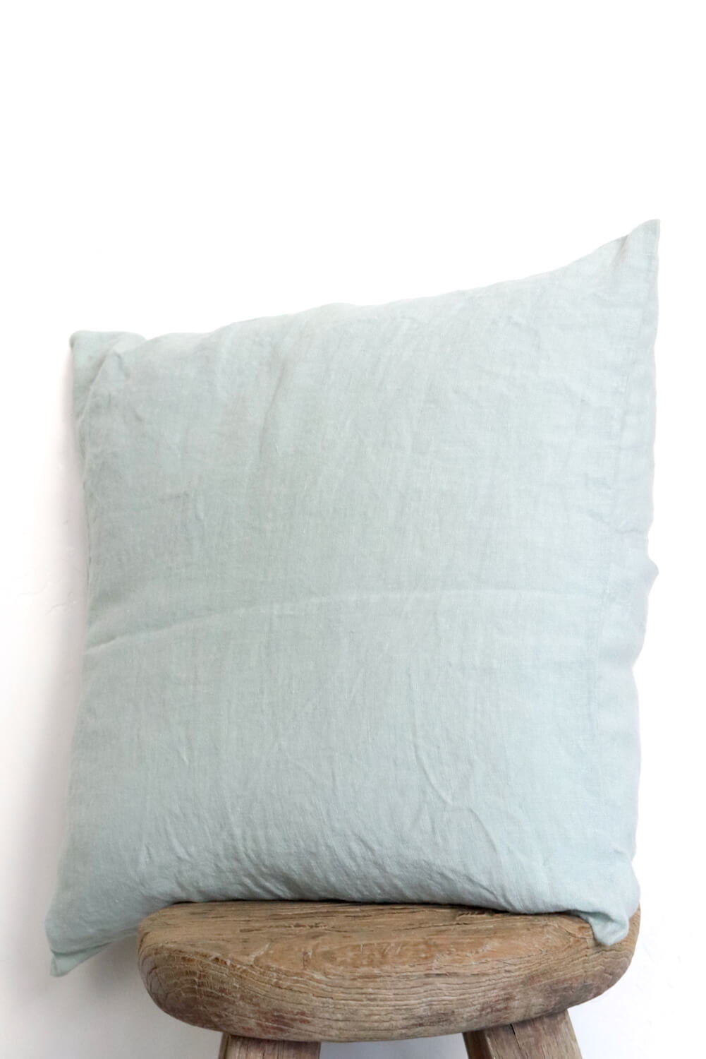 Linen cushion cover light green, 40x40