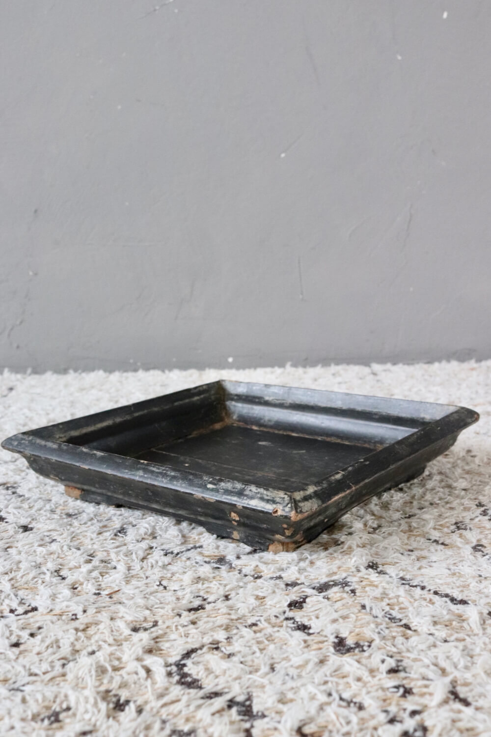 Antique square wooden tray 21x21 Antique square wooden tray 21x21