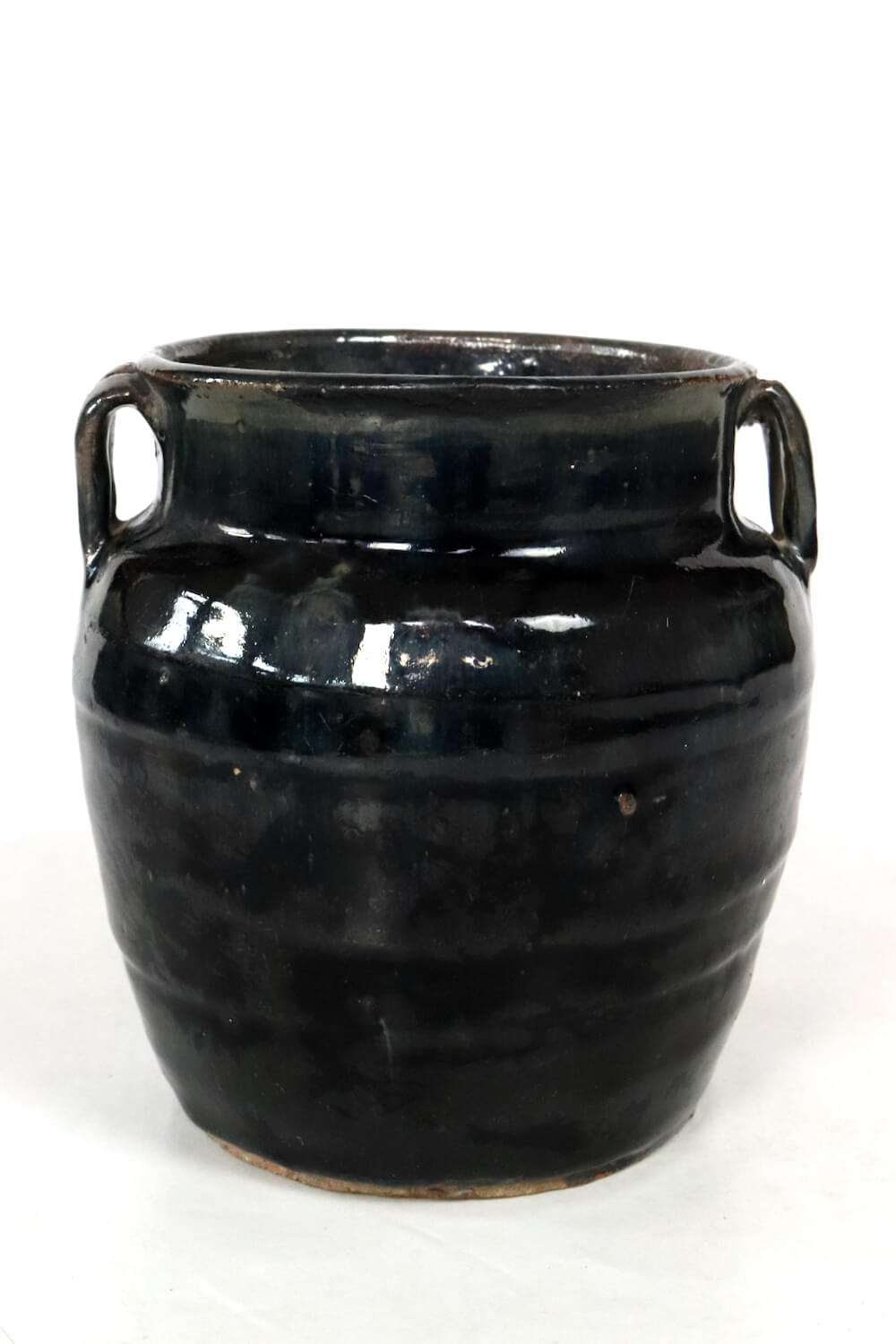 keramik topf alt antik schwarz