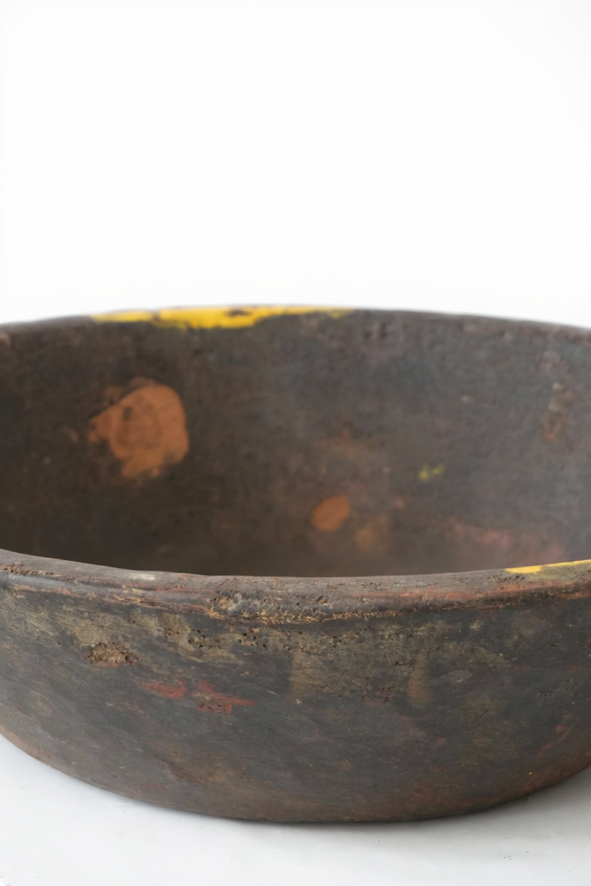 alte Holzschale Indien antik Ø36 cm 