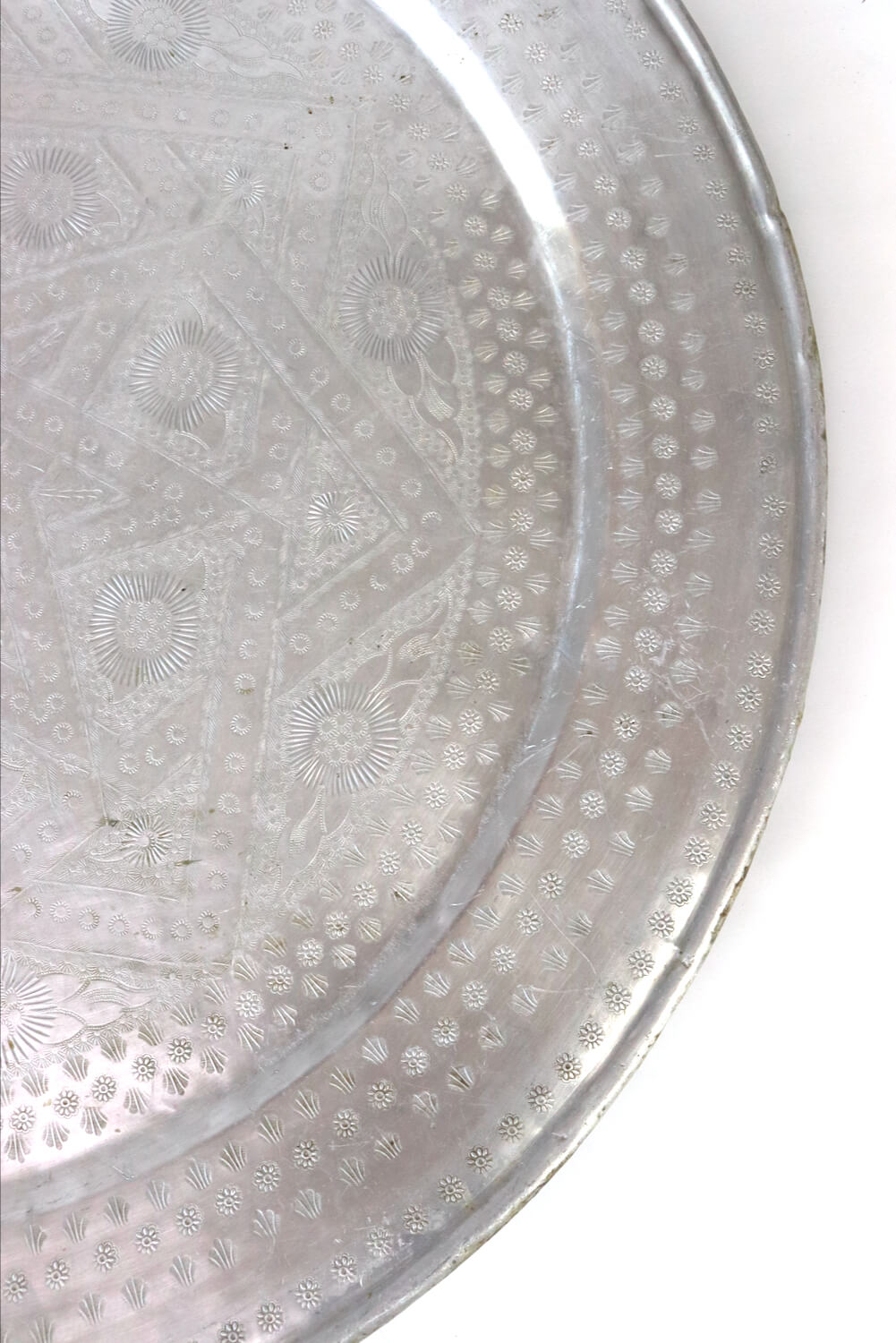 Tablett Aluminium Marokko antik ø 75 cm