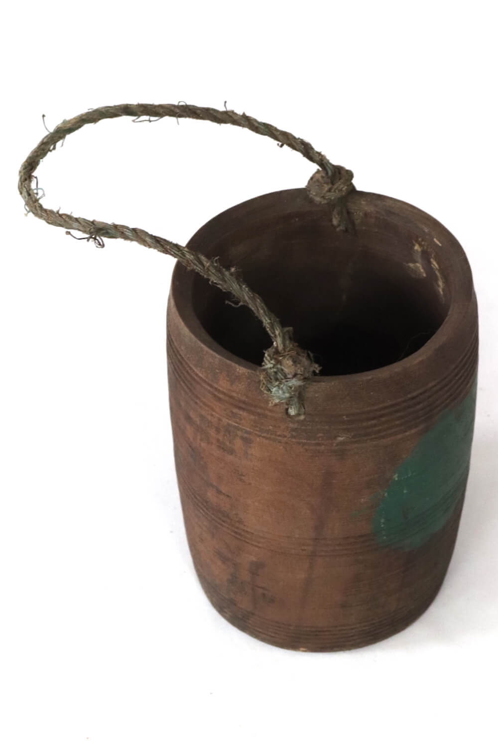 Antique wooden water bucket 