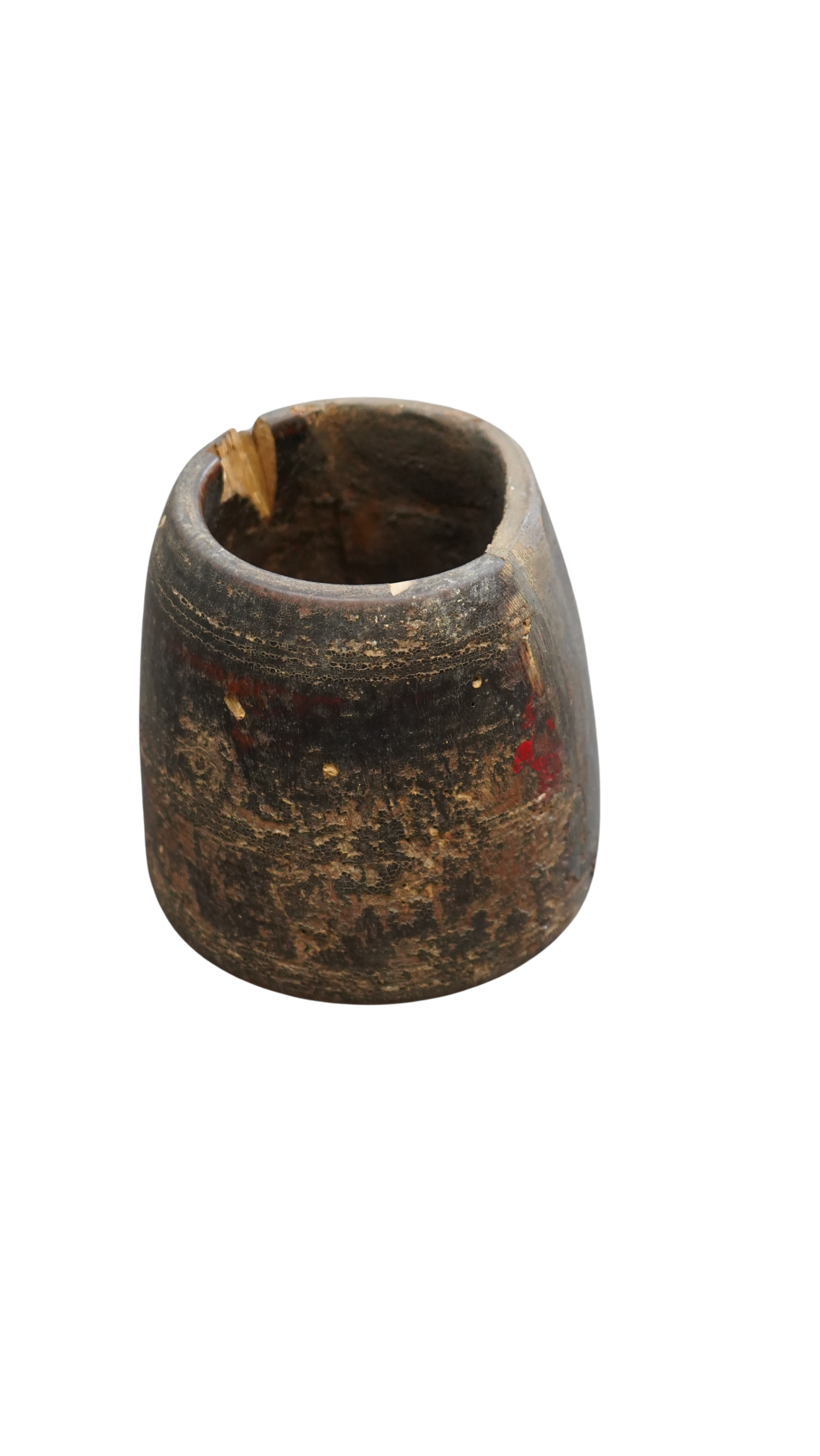 derbe Holzvase - Holztopf aus Nepal