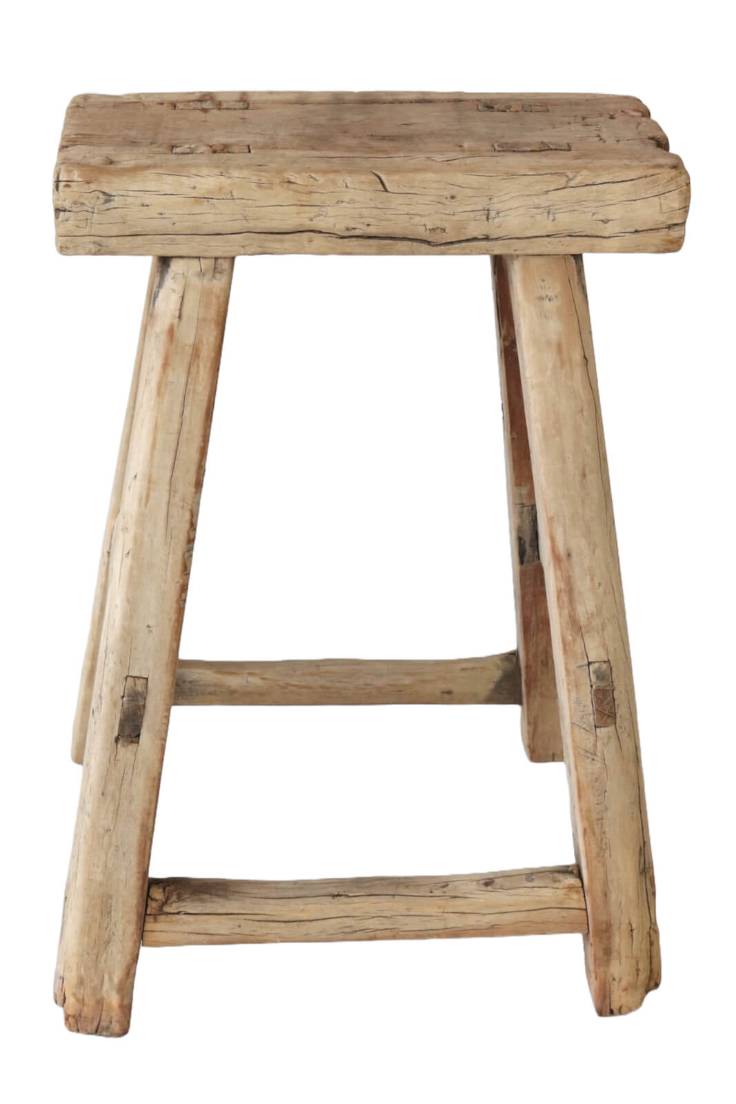 Rectangular wooden workers stool