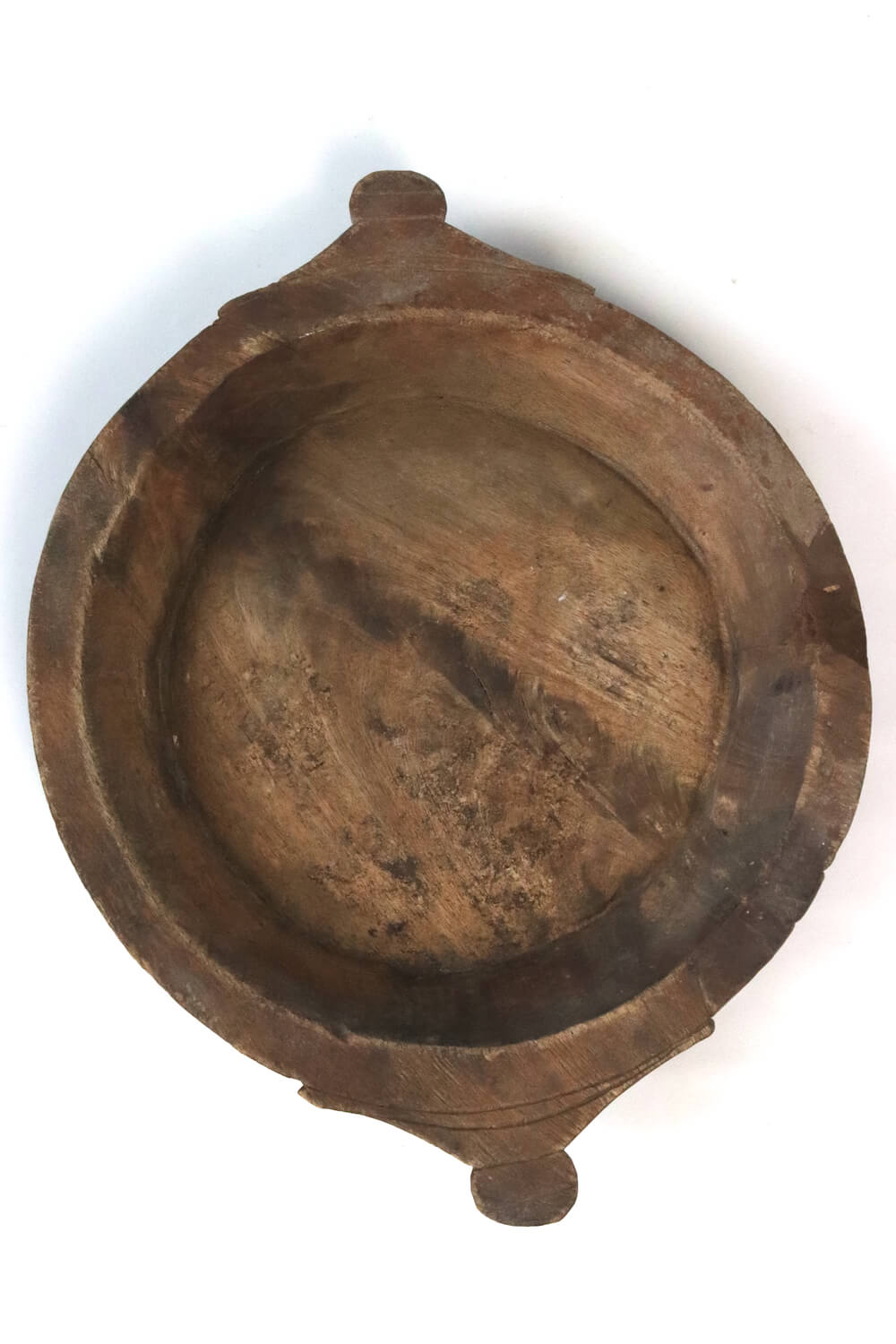 Alte Holzschale mit Ohren Indien Ø 37 cm 