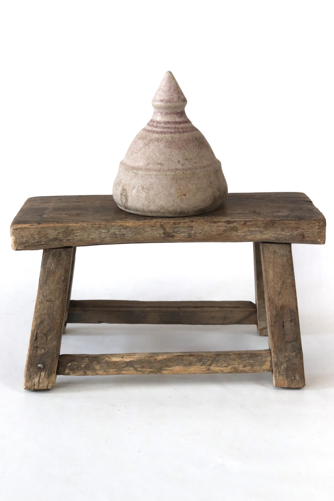 Holzschemel  antik Wabi Sabi 