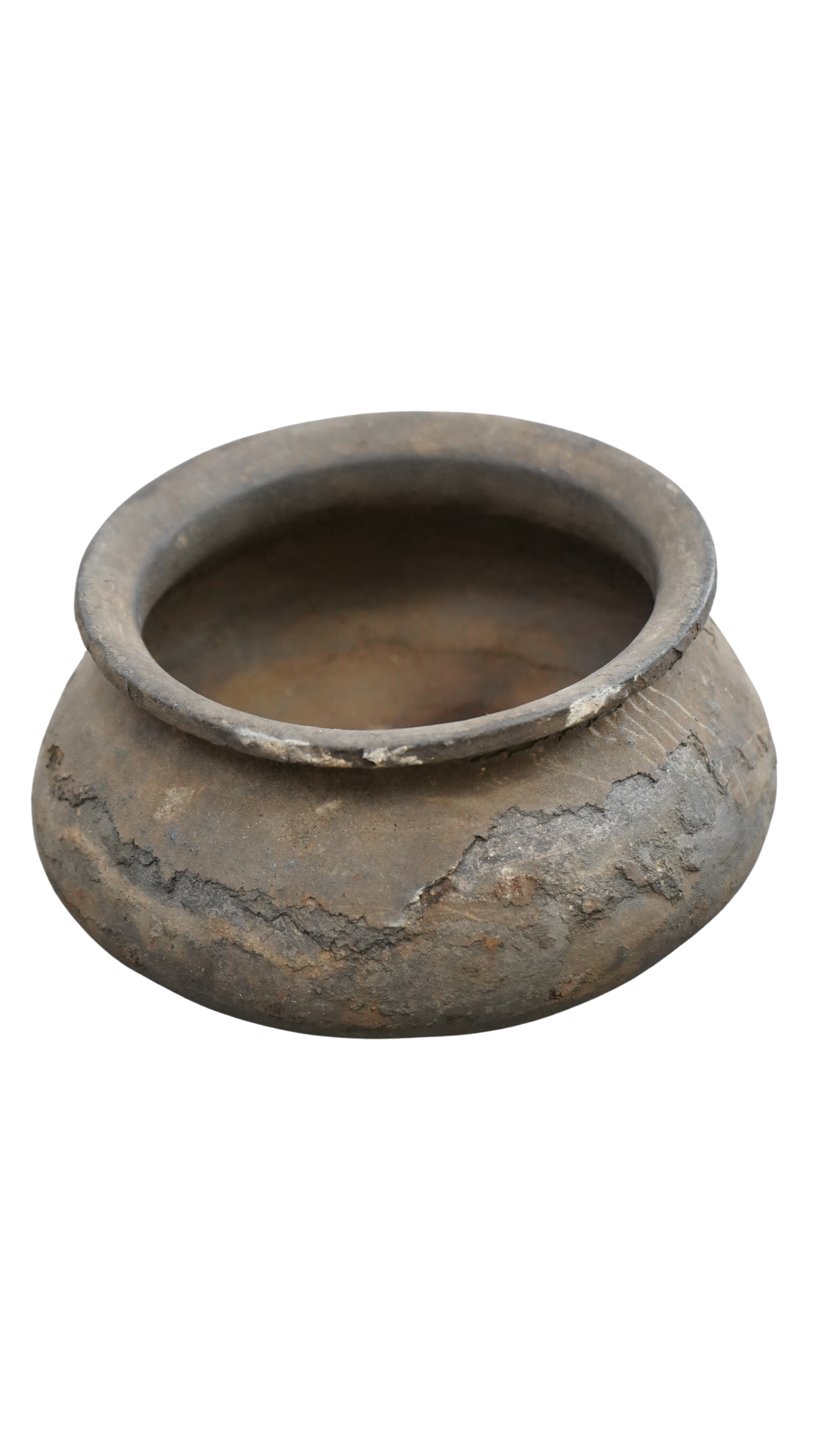 Rustikales Vintage-Tongefäß mit außergewöhnlicher Patina
