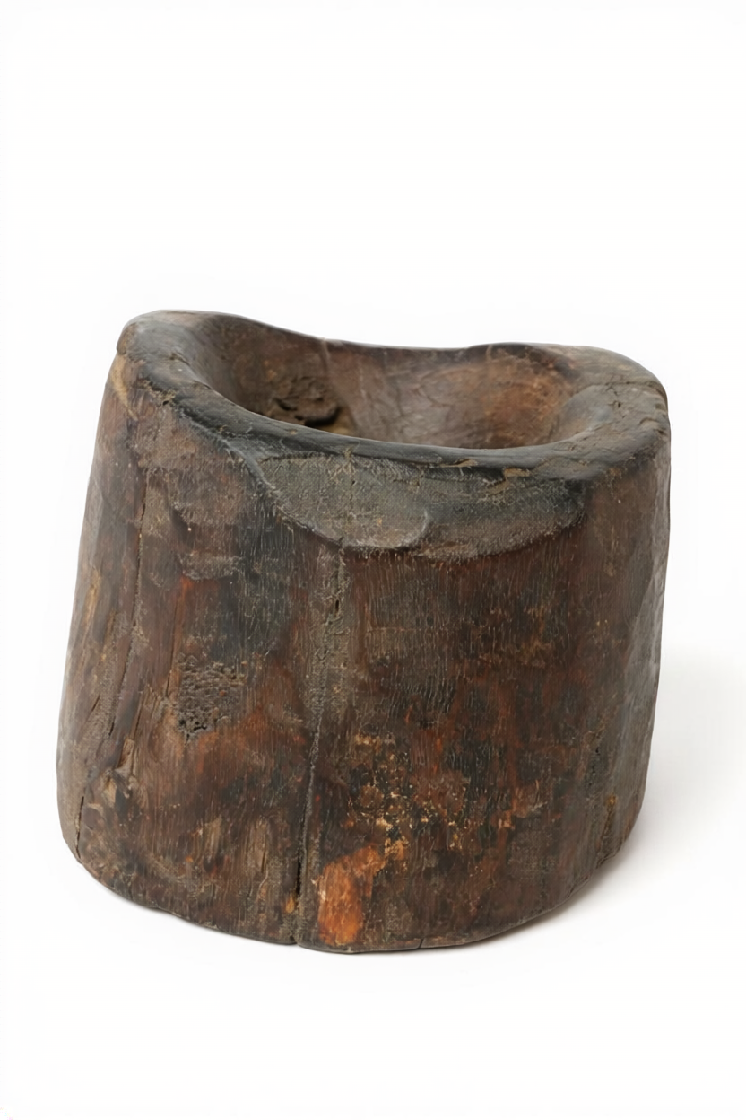 Holz-Mörser aus Indien antik