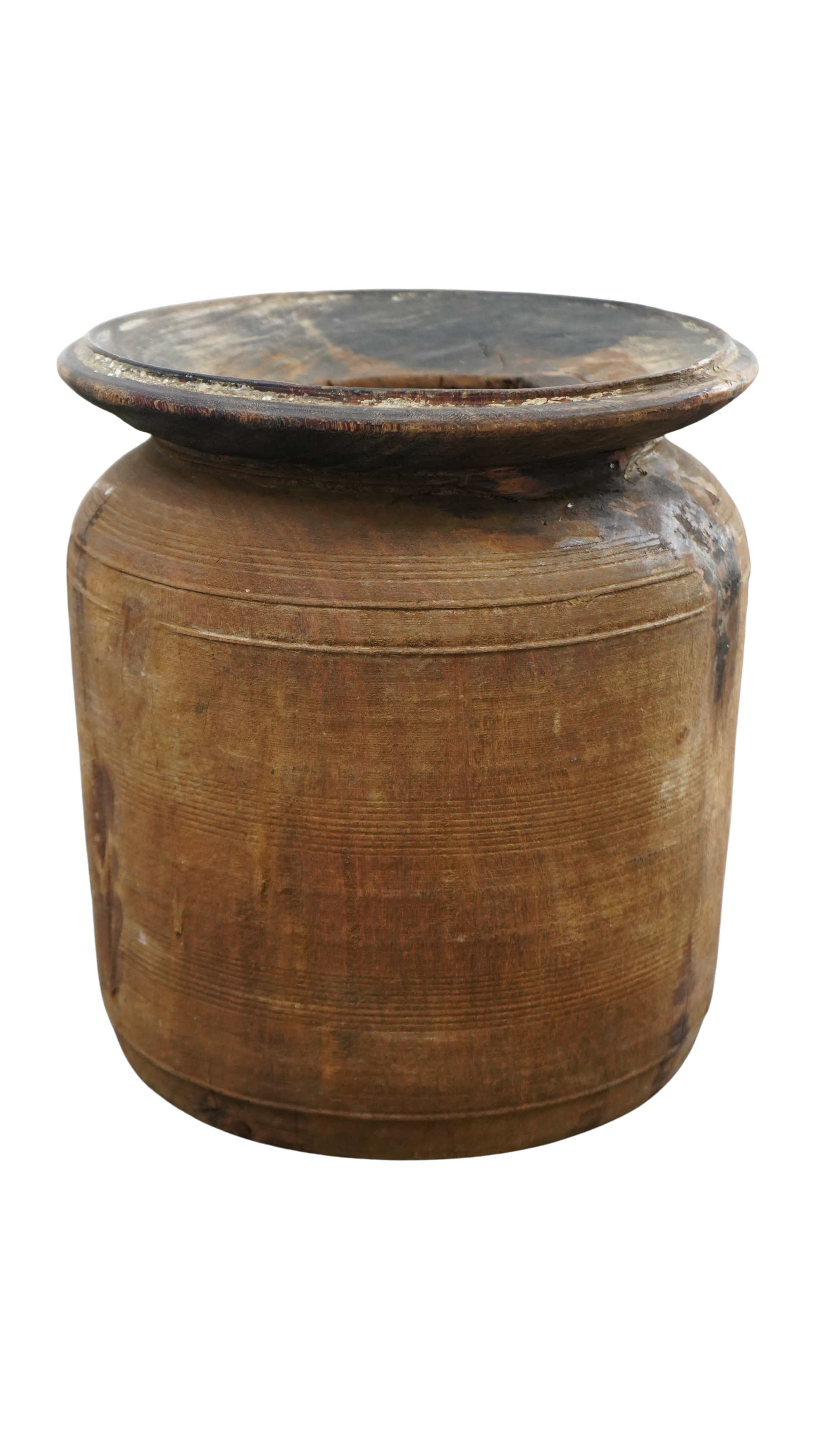Holzpott mit einzigartiger Patina