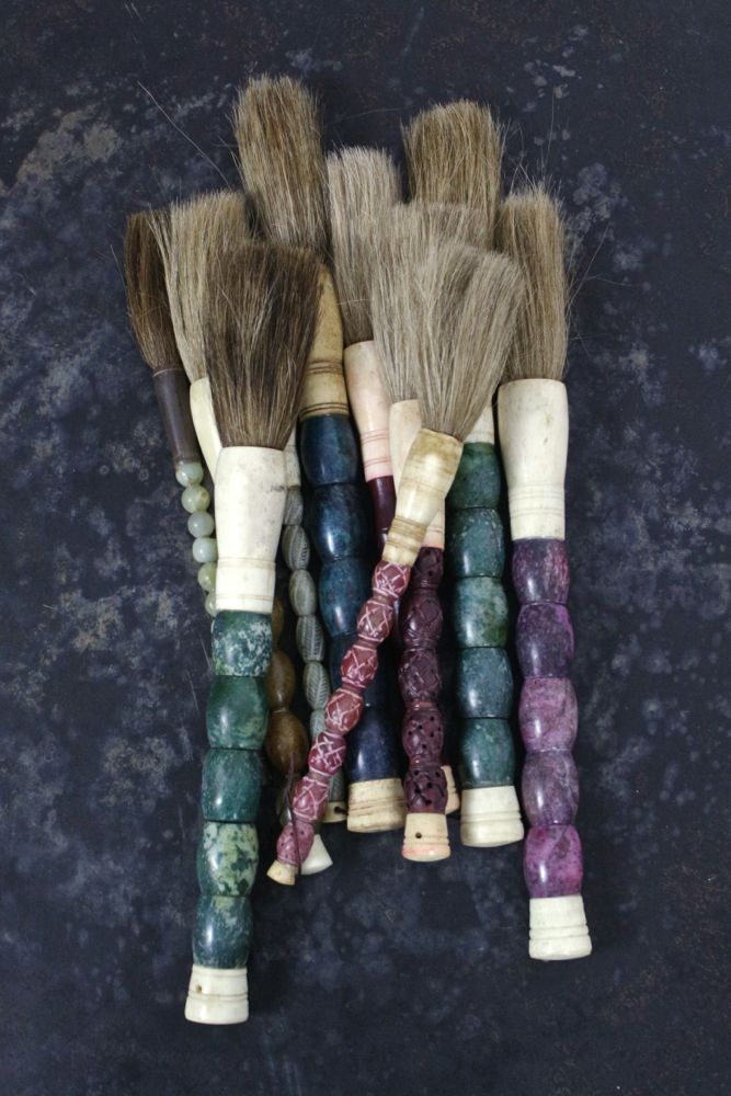 Chinesische Pinsel antik, Kalligraphie Pinsel, ancient calligraphie brush Kalligraphie Pinsel China antik, 35 cm
