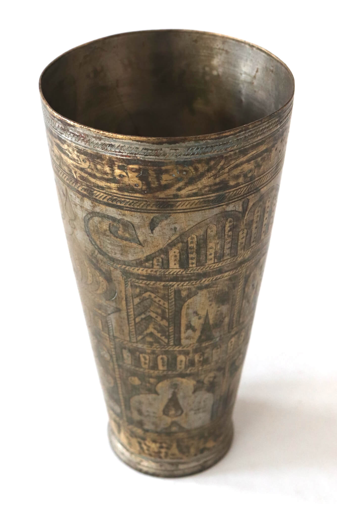 Antique brass lassi cup XL