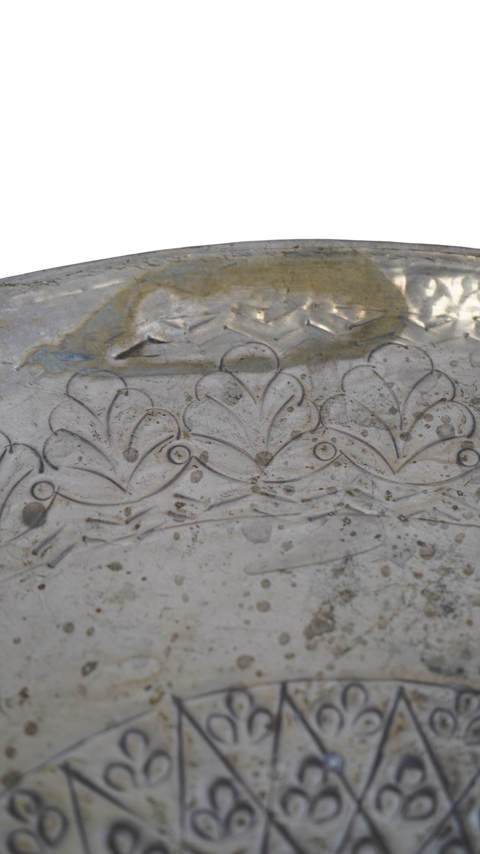 Antikes graviertes Tablett, orientalisches Ornament