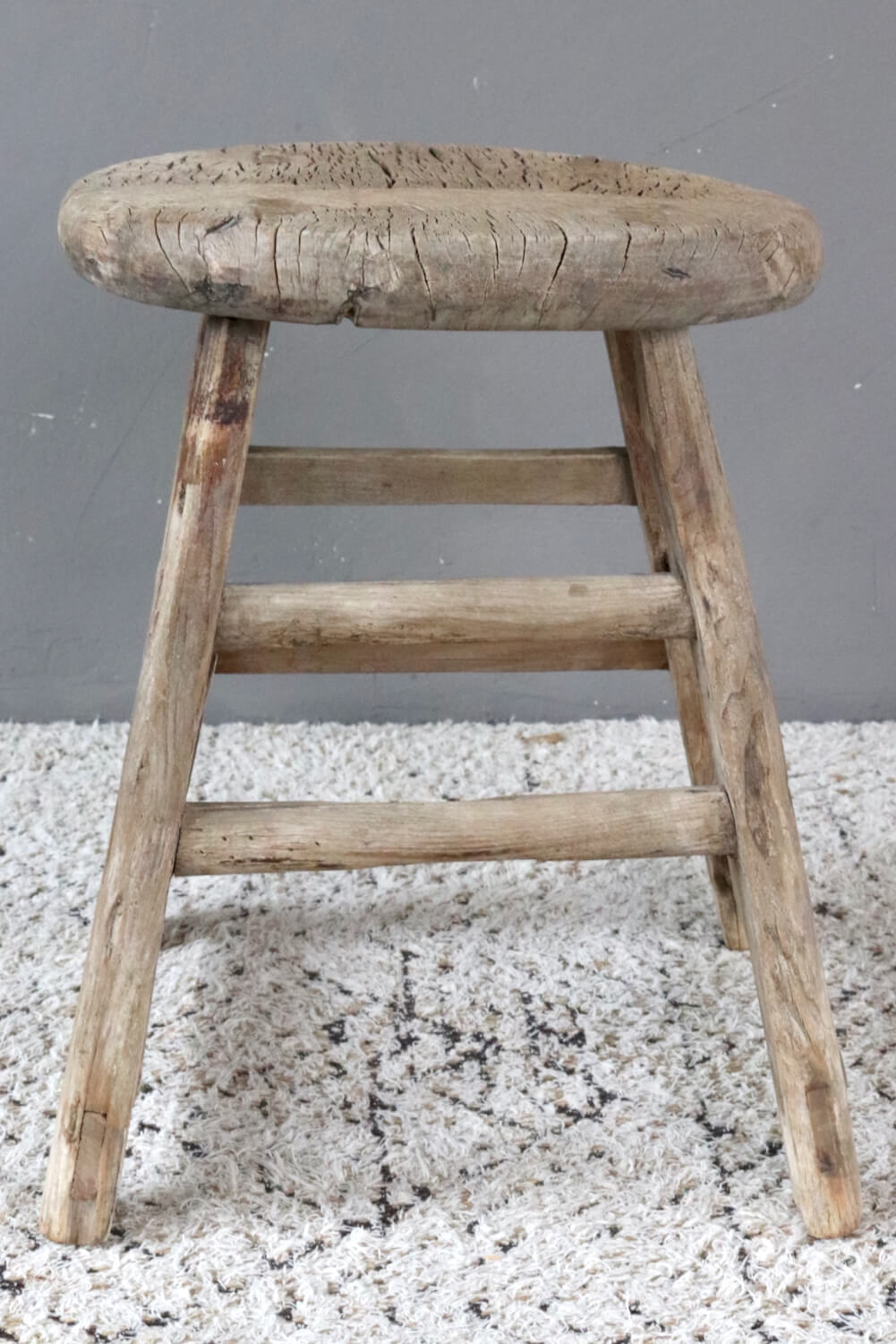 Round Chinese wooden stool