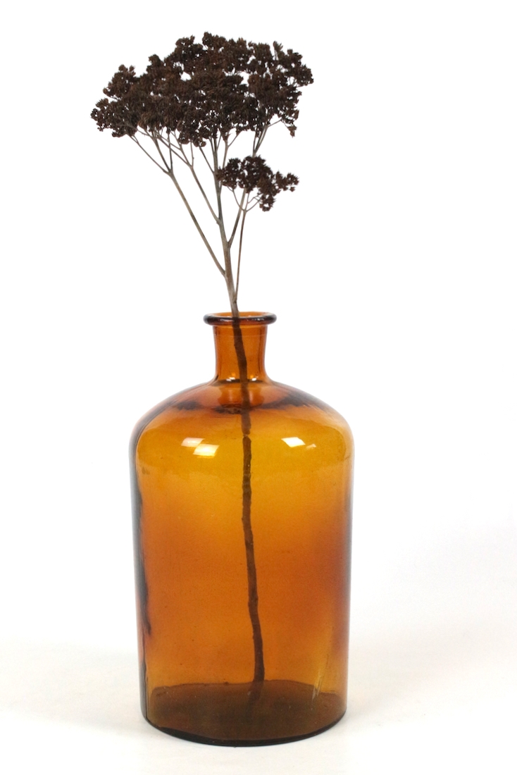 old brown pharmacy glass bottle Altes Apothekerglas 5 Liter braun