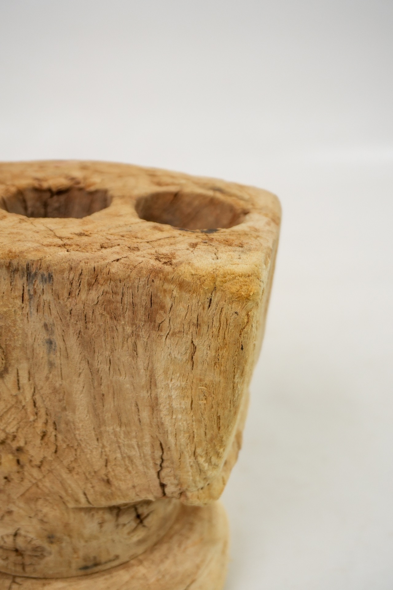 Rustic pillar candle stand