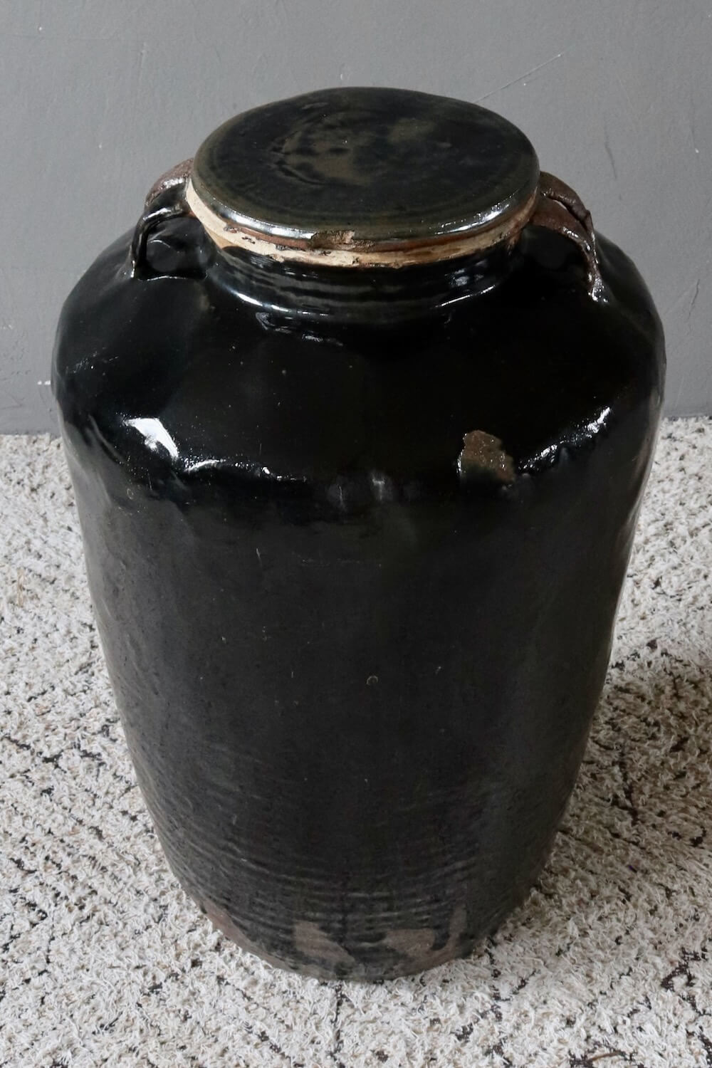 Large antique urn black