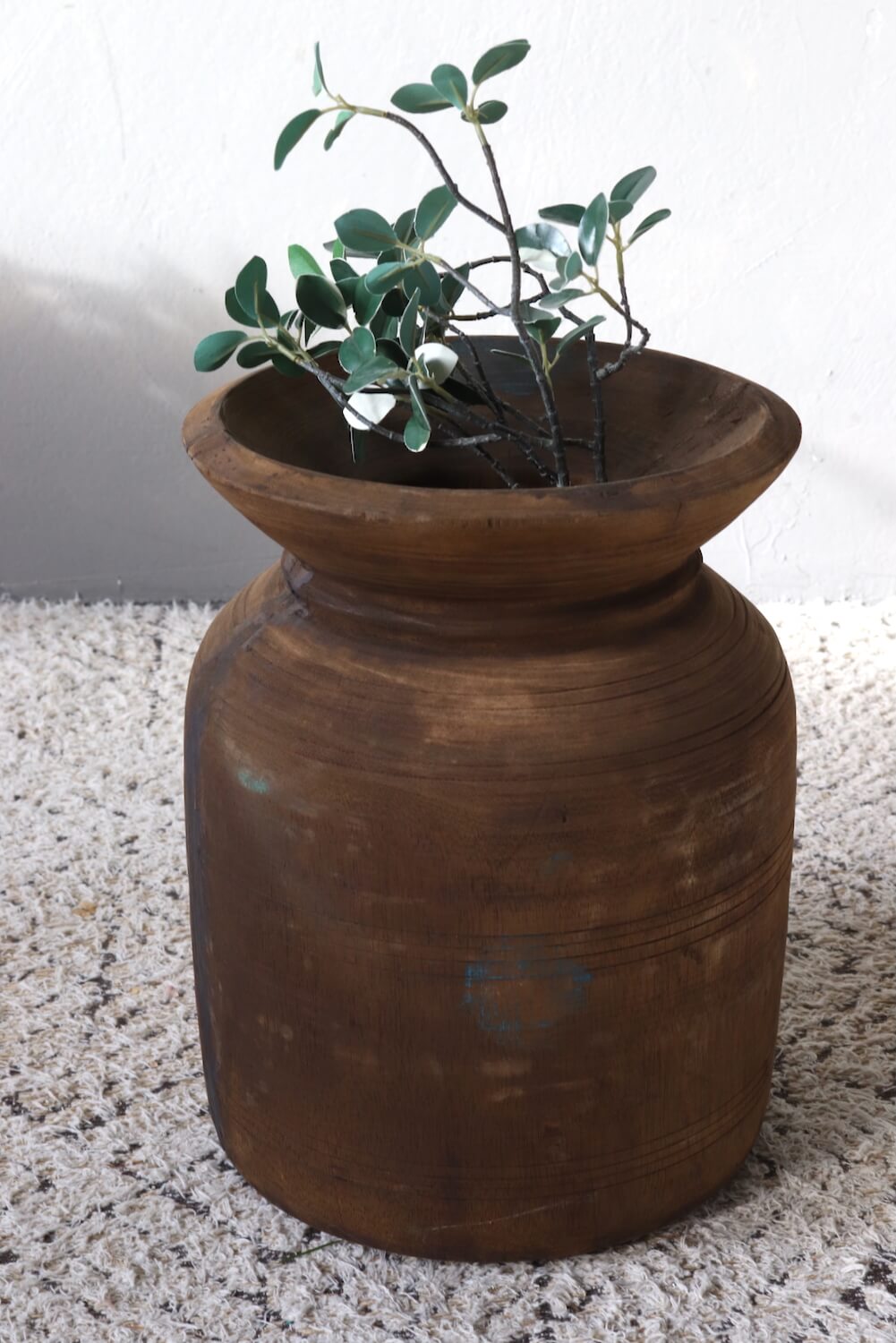 Wooden pot Nepal, 37xø28