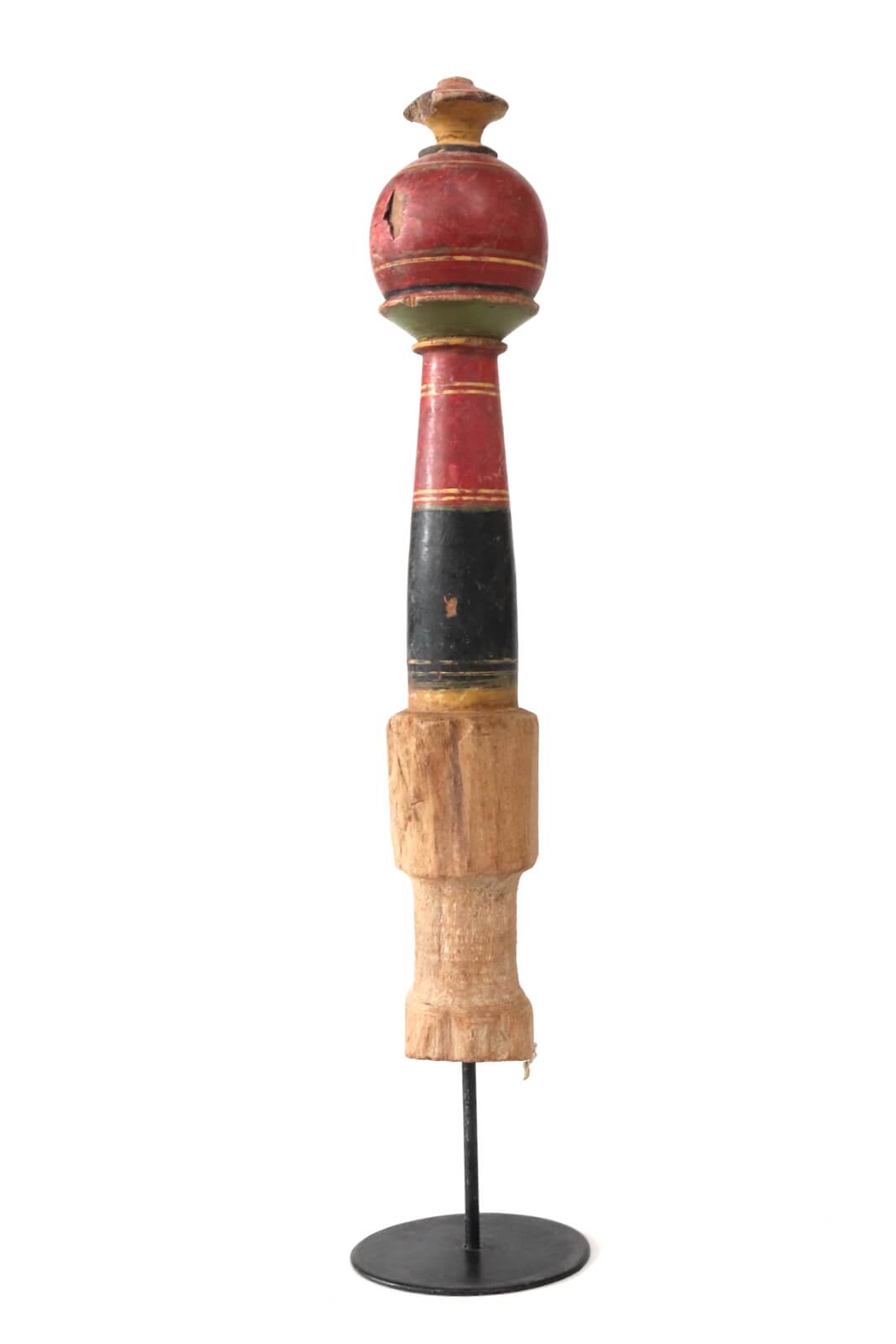 Antique wooden stick on stand