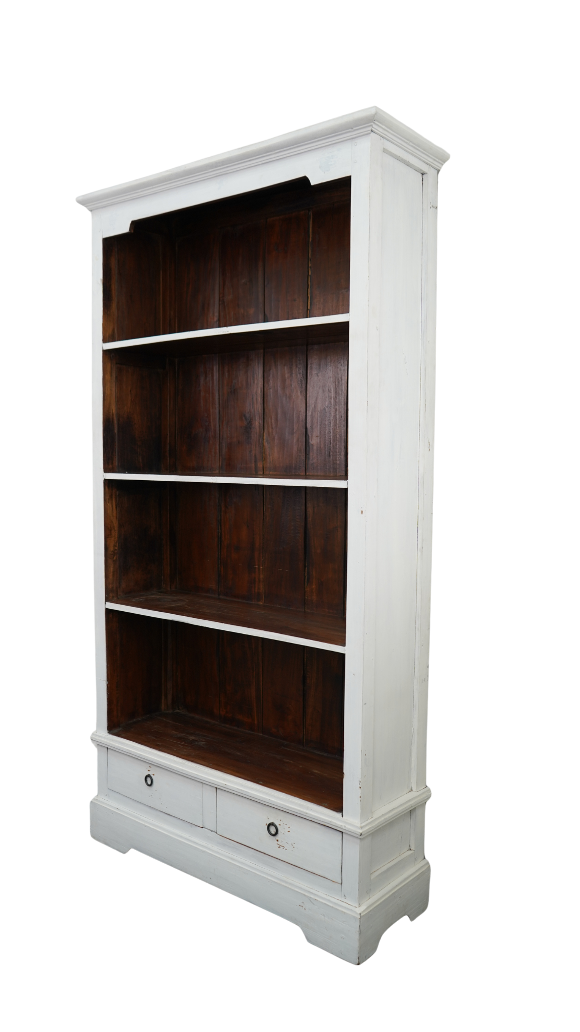 Bücherregal „Valencia“ – Massivholzregal im Landhausstil mit Schubladen