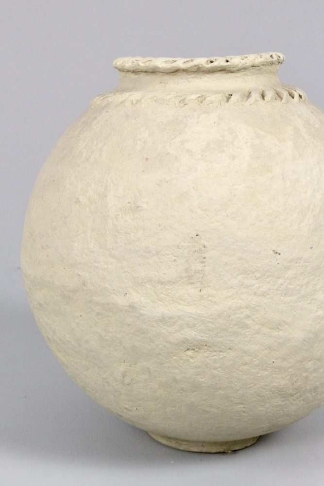 bit round paper mache pot India Große Pappmaschee Vase, 44xø37