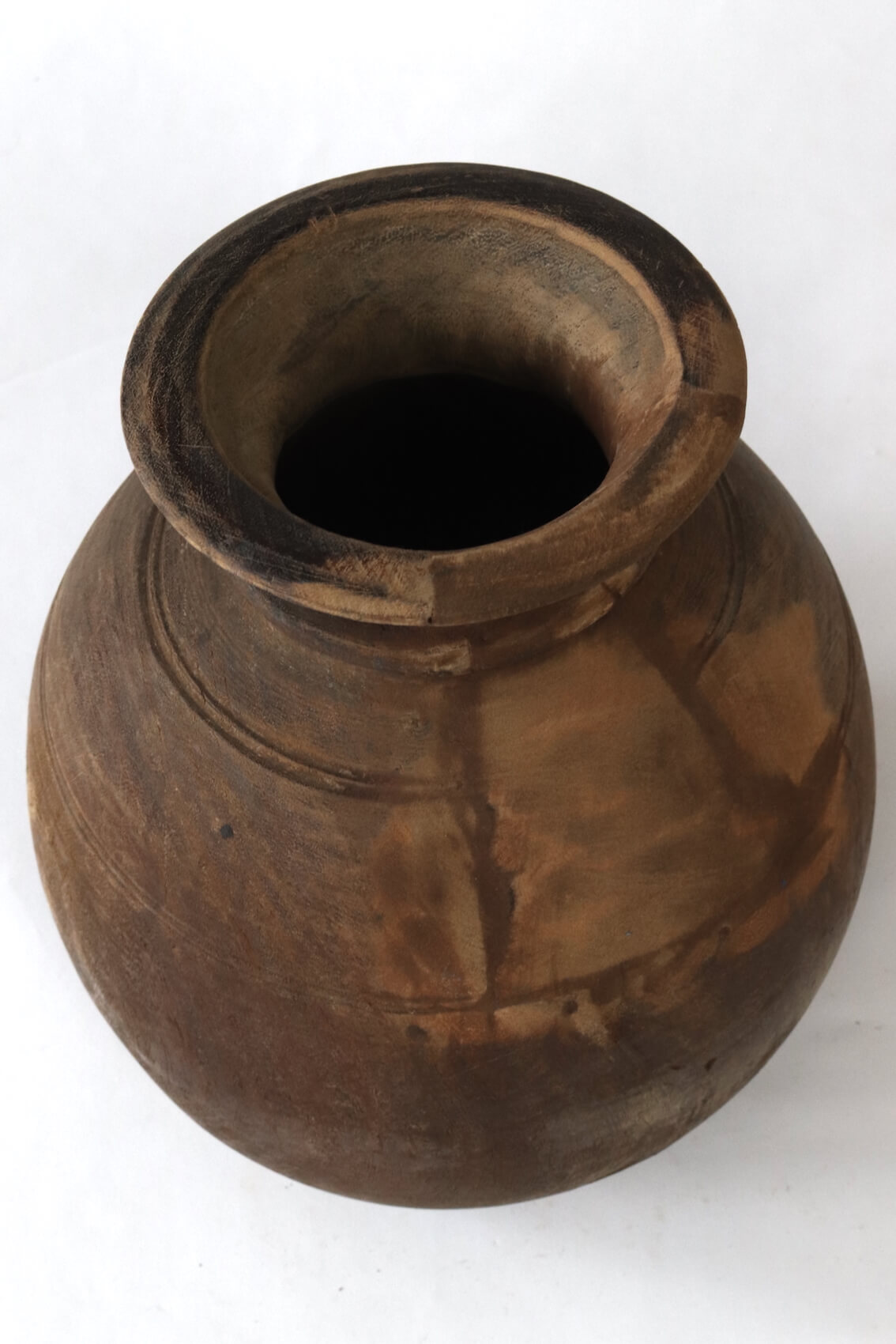 Holzvase antik, 30xø26