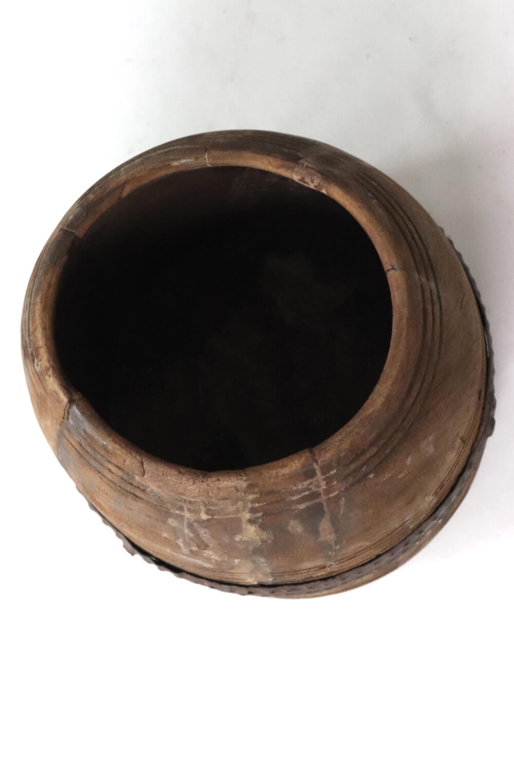 Antique wooden pot India Antique wooden pot India