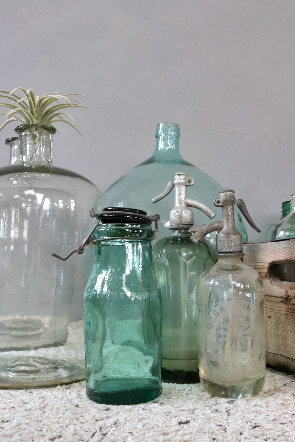 Alte Sodaflasche weiß glasflaschen antik