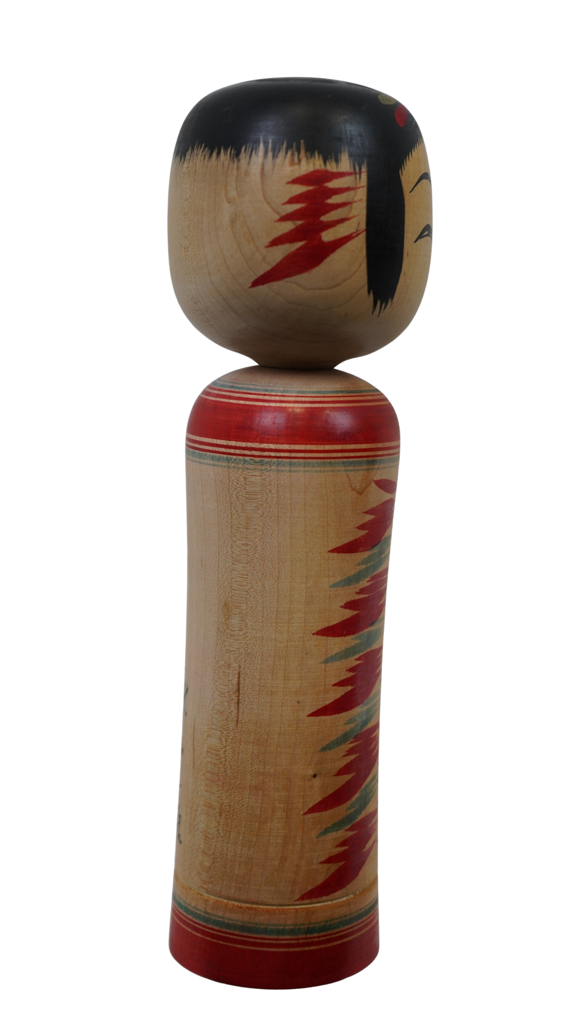 Japanische Kokeshi-Holzpuppe – Kazuo Akiyama – signiertes Vintage-Sammlerstück