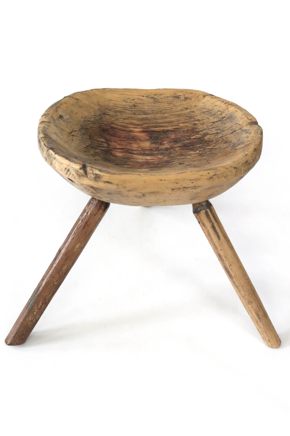 wooden milking stool