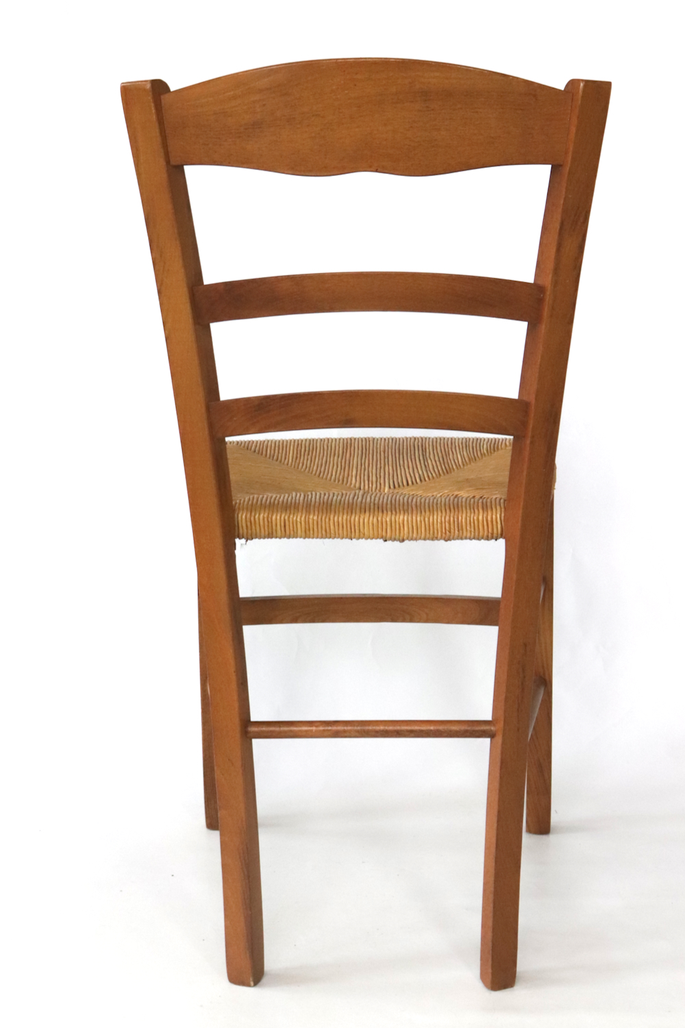 Antique wooden chair with wickerwork