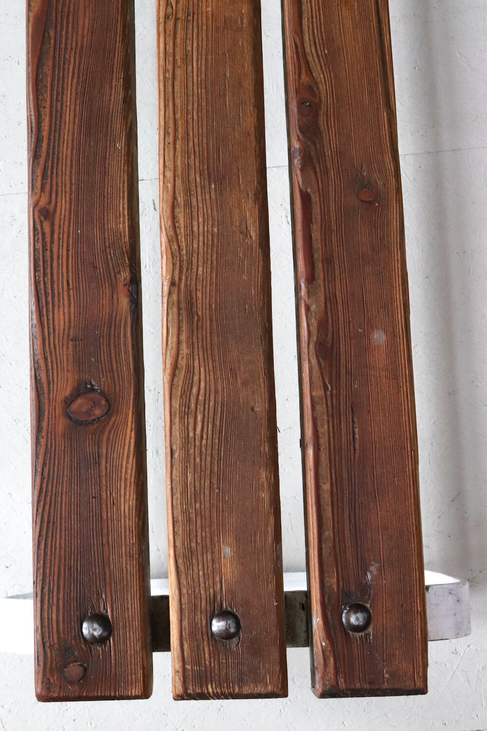 Holzbank mit Metallgestell 200 cm 