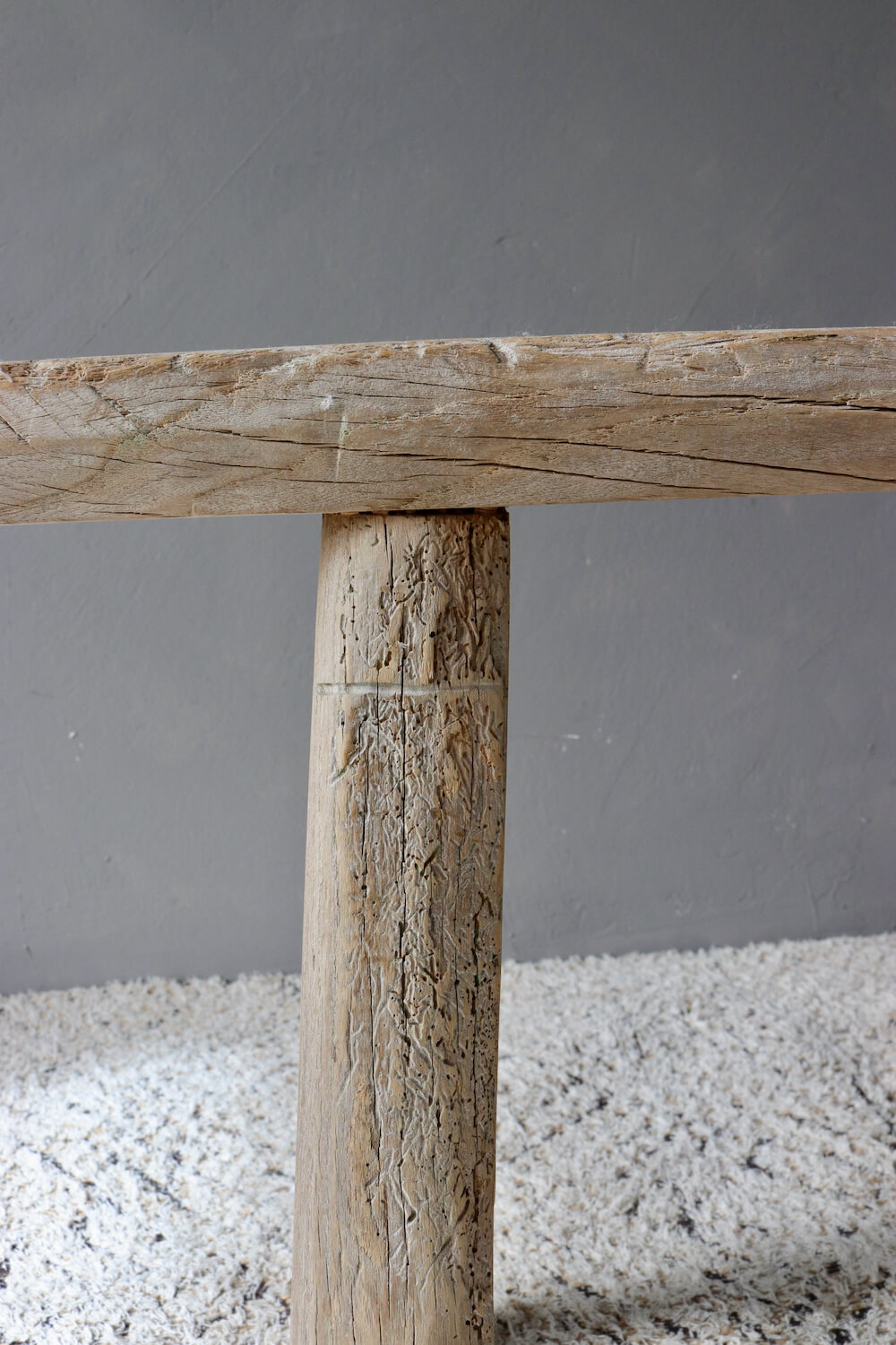 Holzbank antik rustikal 113 cm