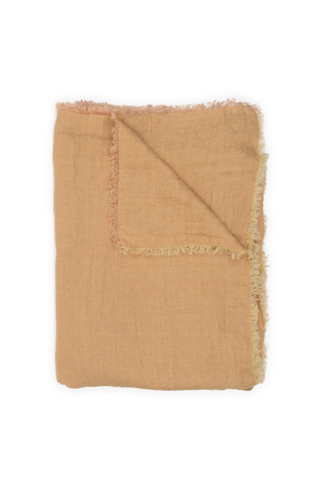 Linen curtain light pink