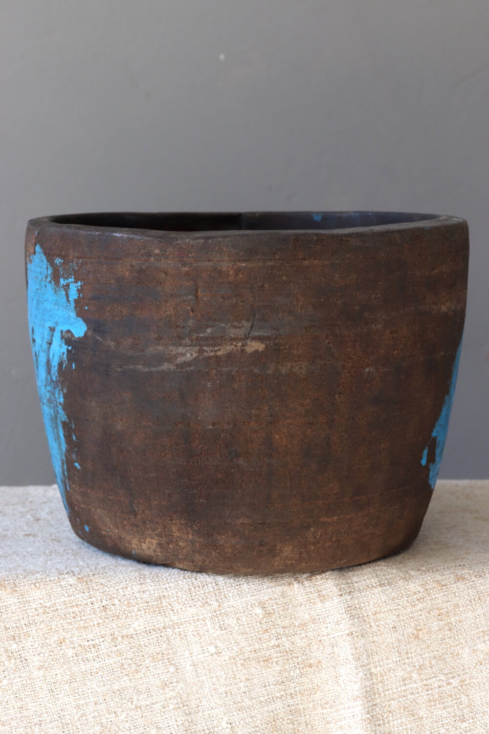 Holzschale antik Nepal 14xø22