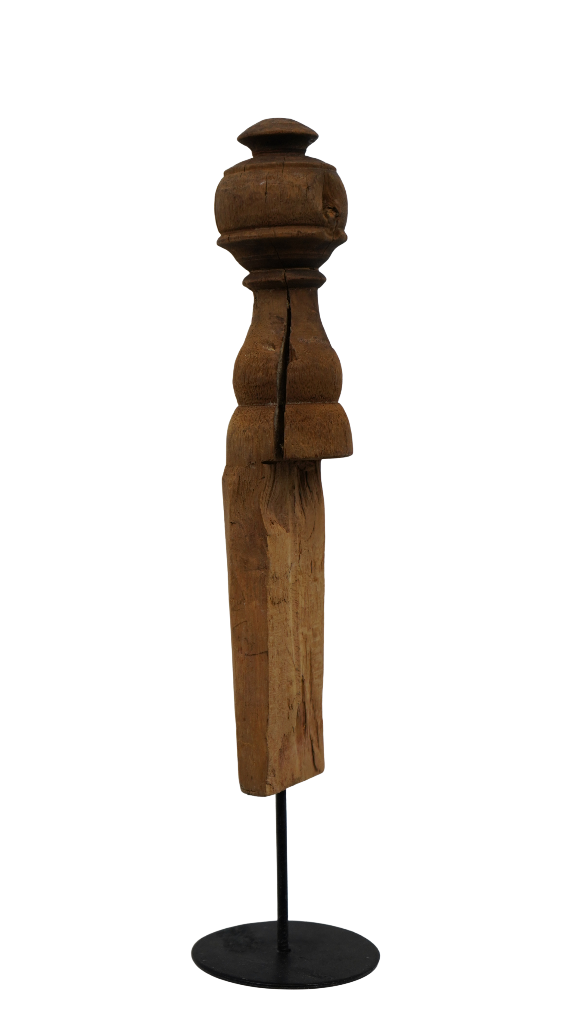 Holzfragment auf Standfuß - antik
