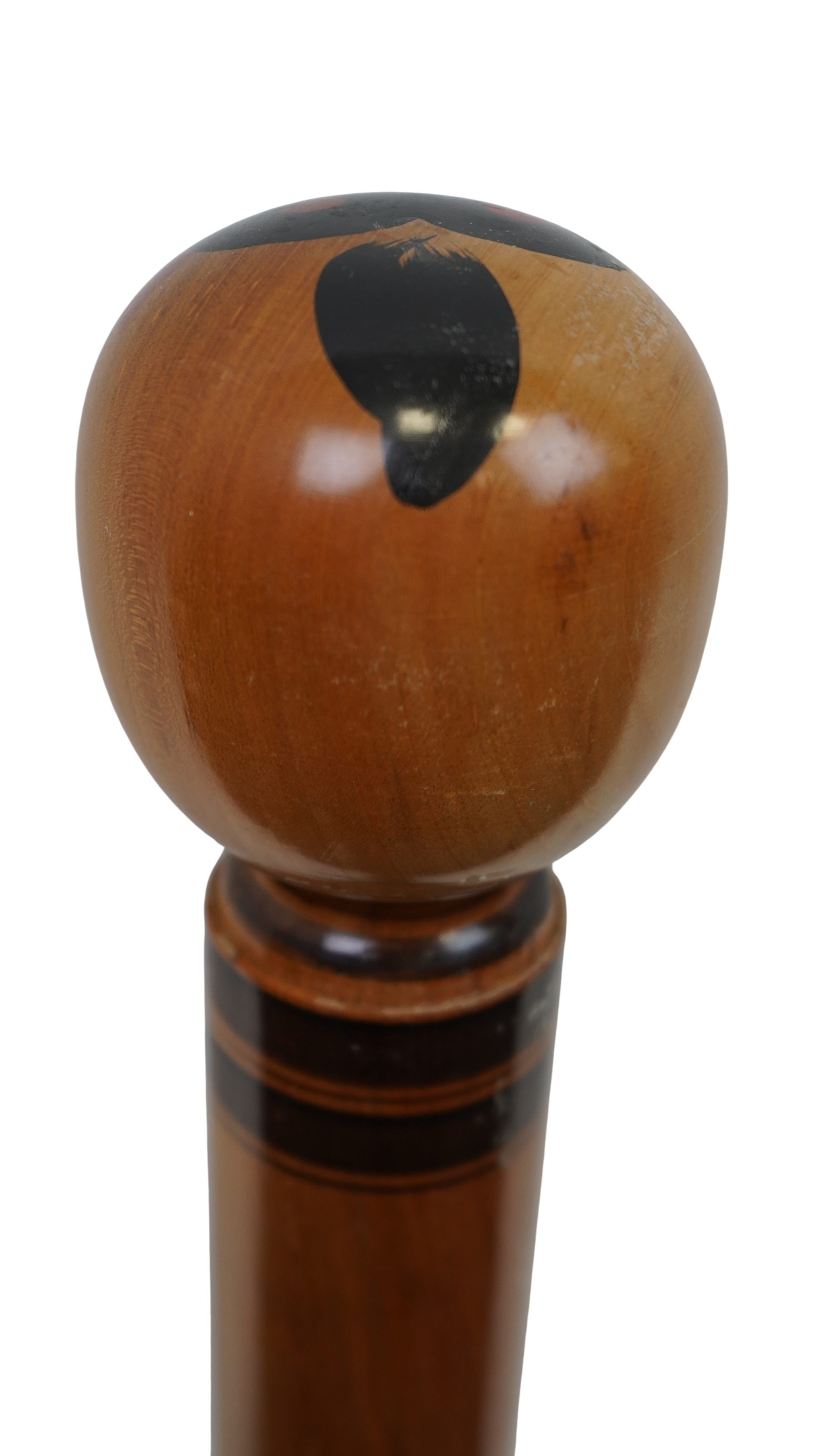 Japanische Kokeshi-Holzpuppe – kunstvoll bemalte Vintage-Figur mit floralen Motiven