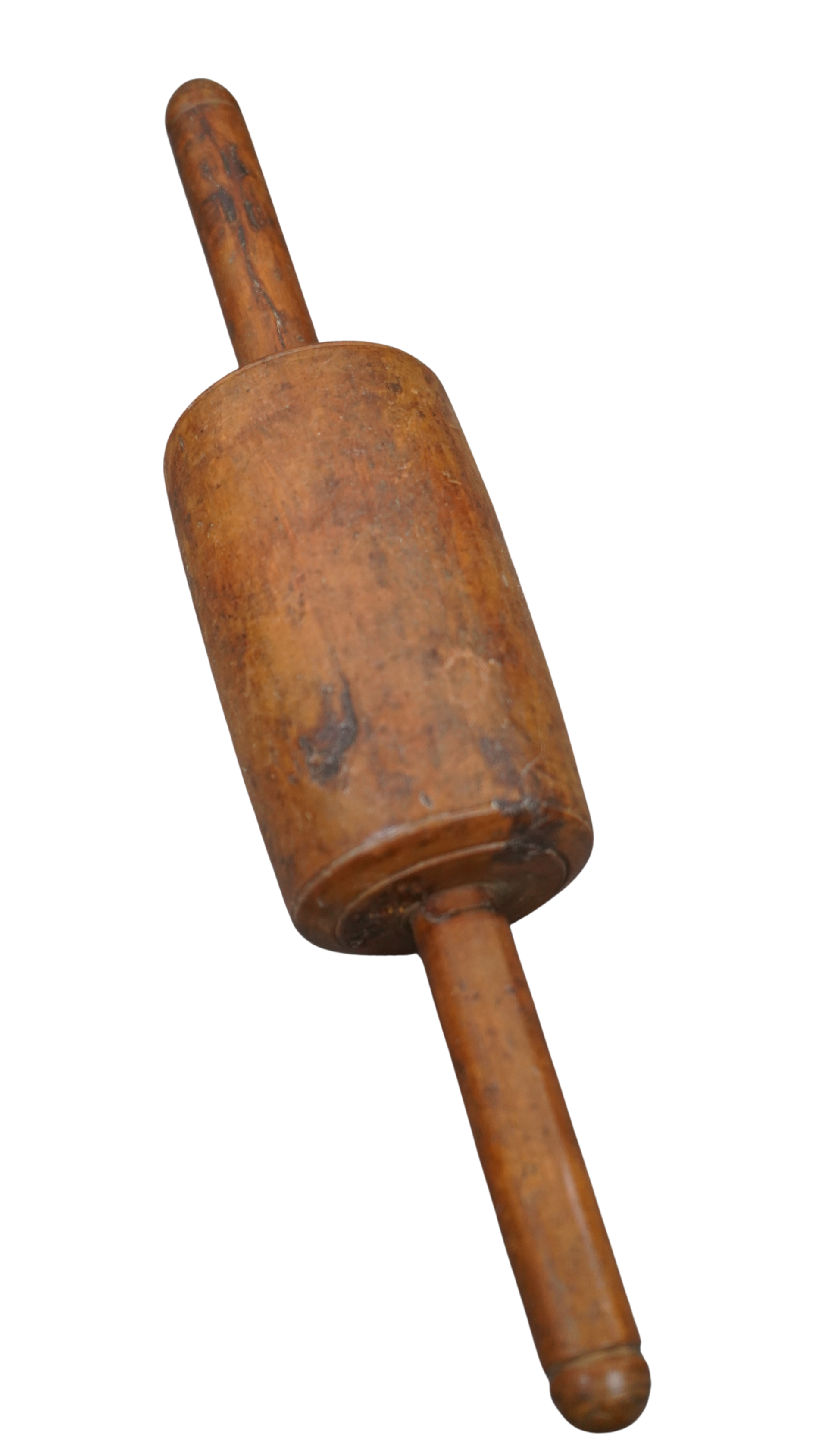 traditionelle Vintage-Teigrolle mit warmer Patina und charaktervollen Gebrauchsspuren