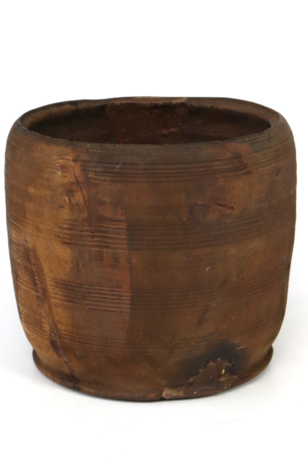 Nepal wooden pot antique