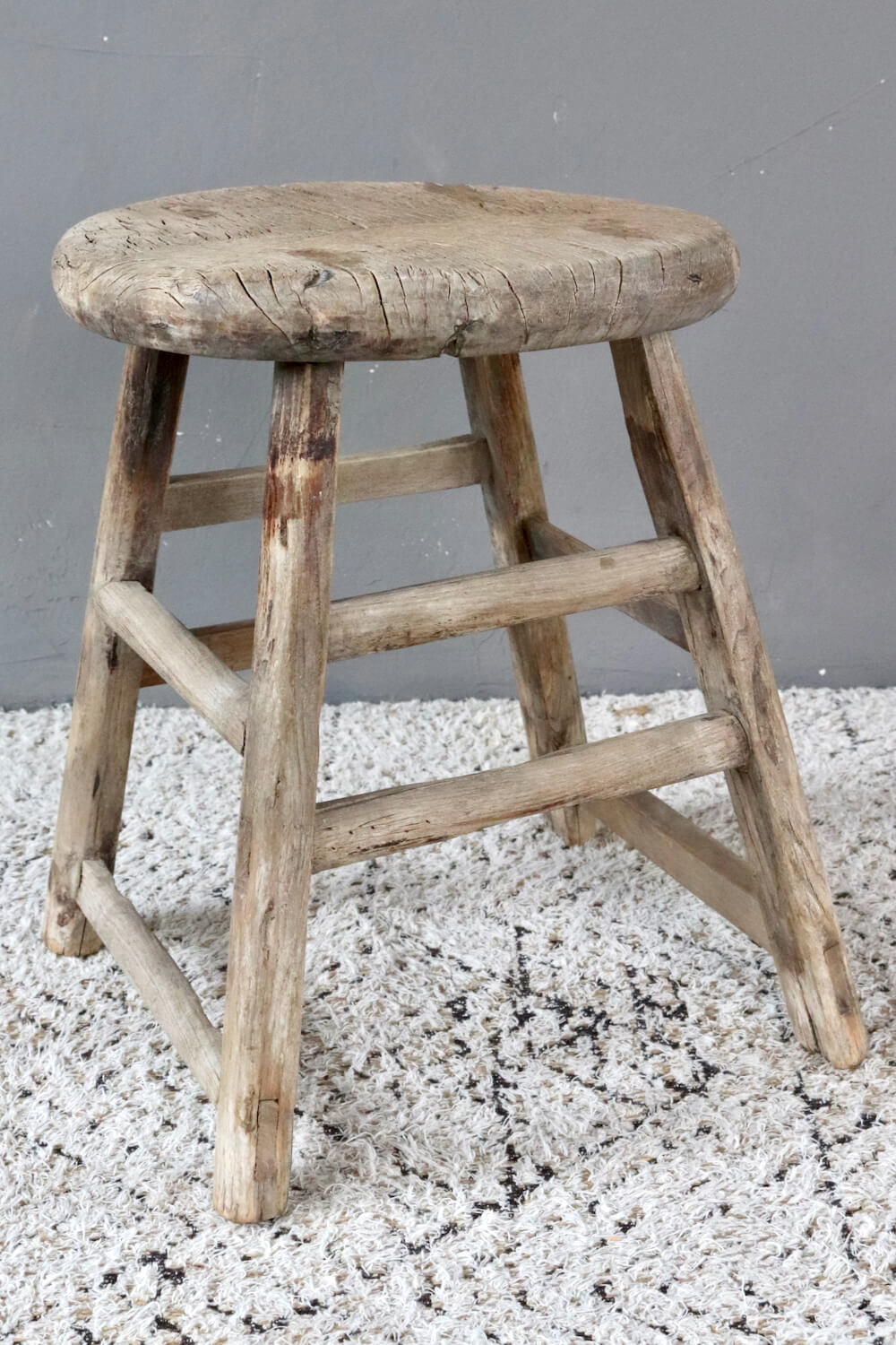 Round Chinese wooden stool