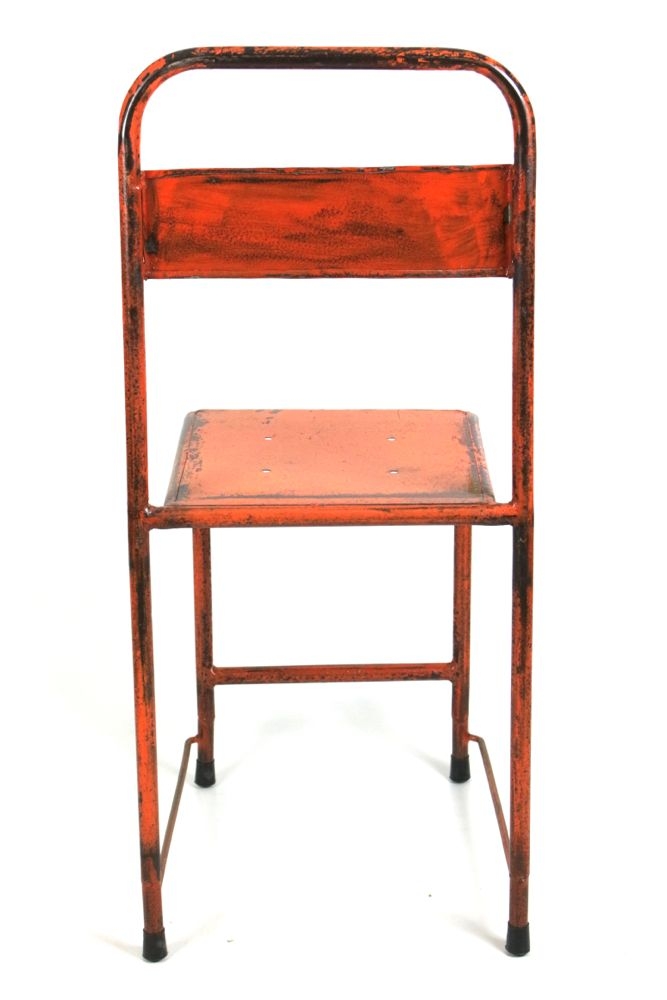 Vintage Eisenstuhl Indonesien Orange